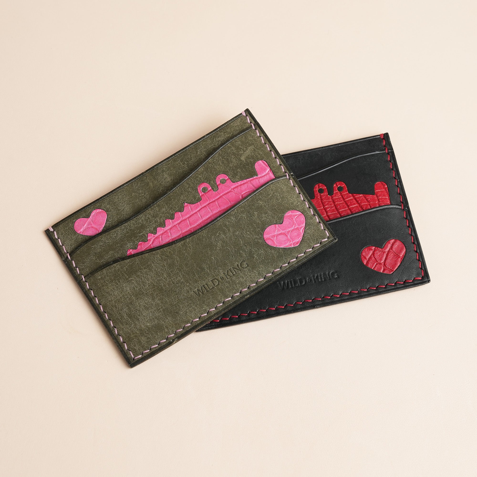 Black Pueblo Leather Card Holder - Valentine Edition