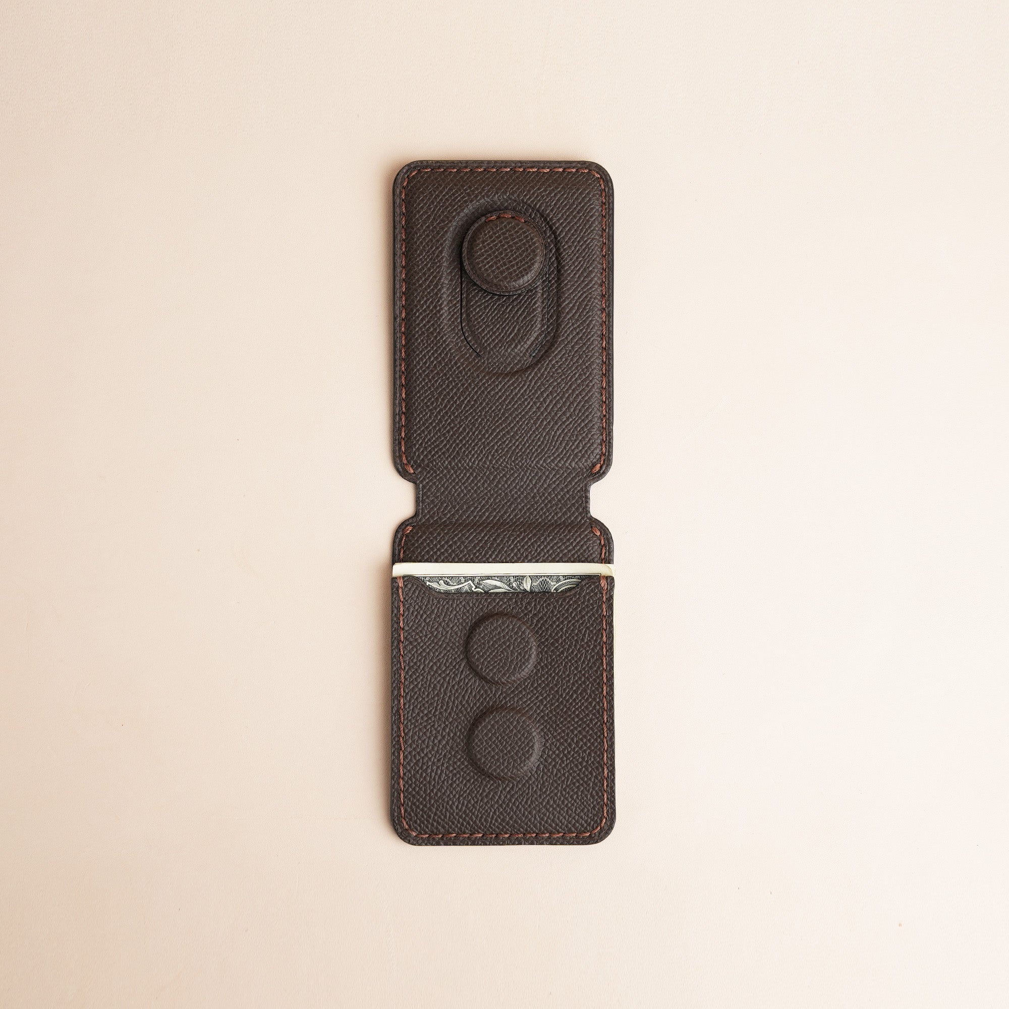 Choco Epsom Leather Magsafe Wallet