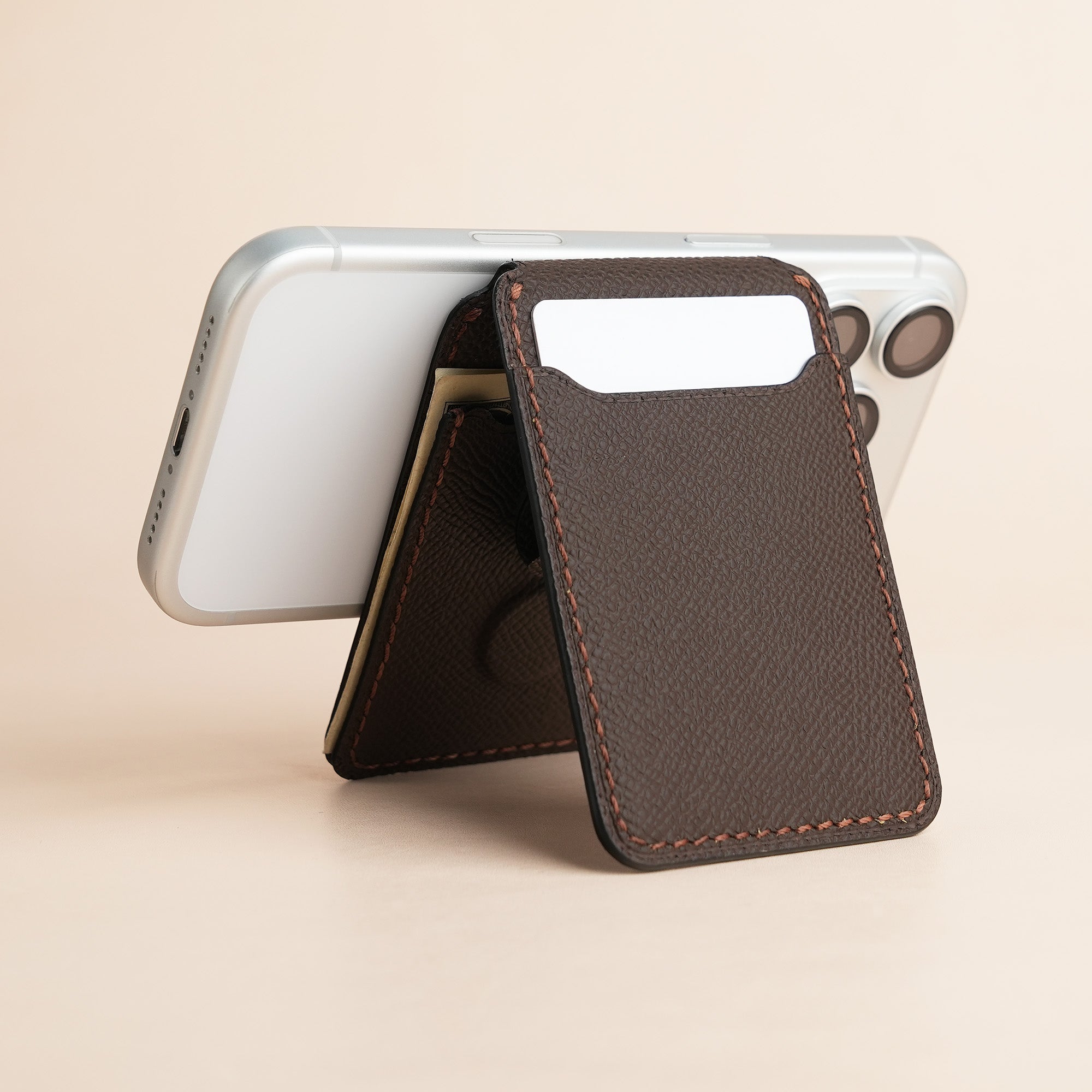Choco Epsom Leather Magsafe Wallet