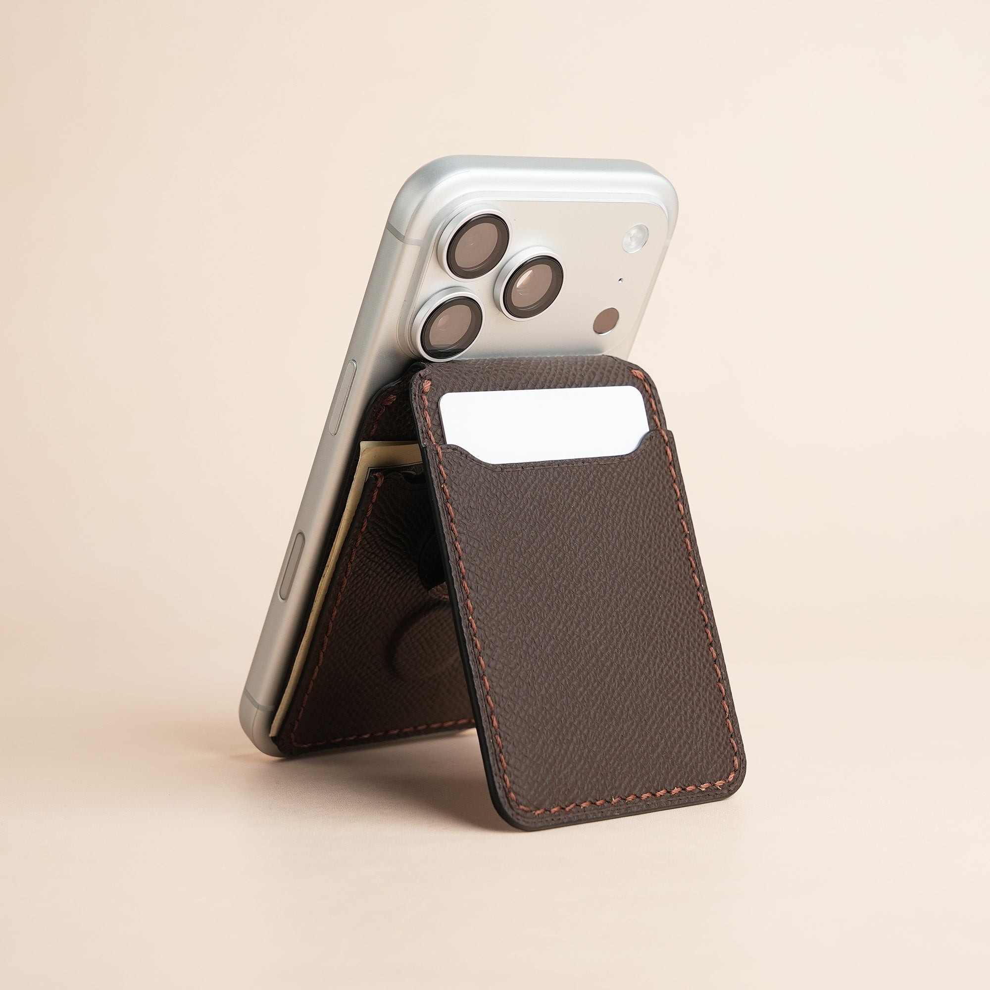 Choco Epsom Leather Magsafe Wallet