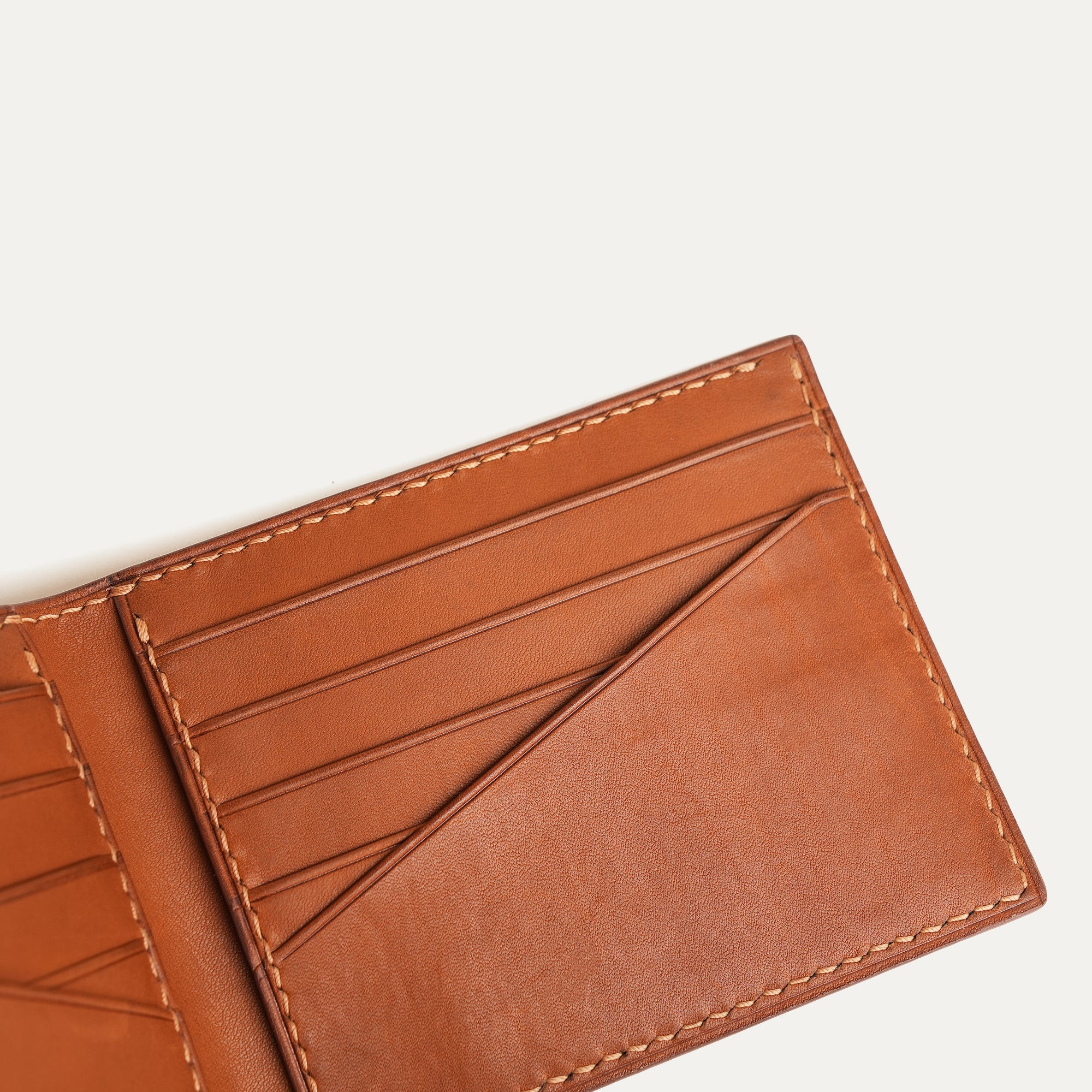 Dark Brown Box Calfskin Mix Golden Barenia Leather Bifold Wallet with Removable Passcase