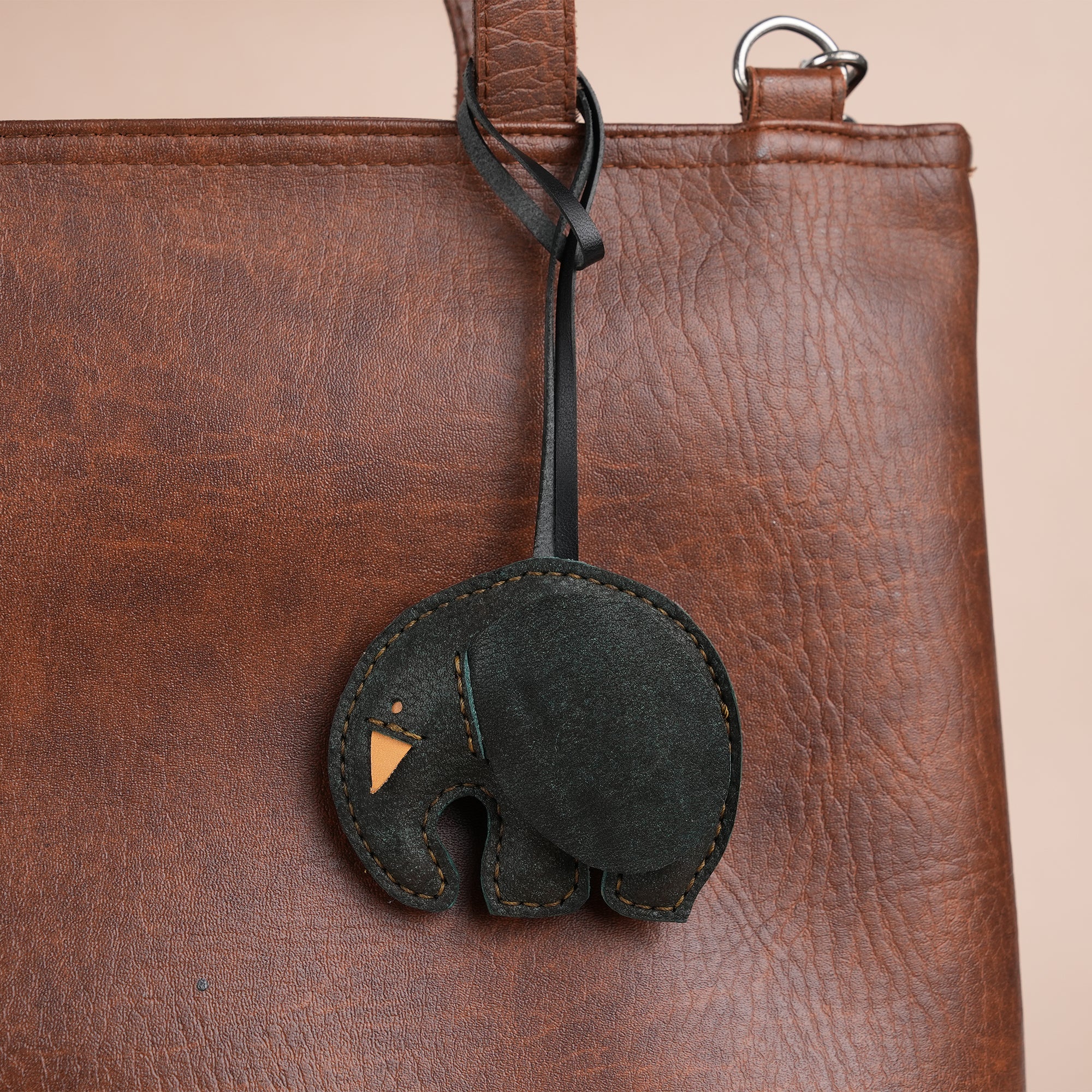 Aquamarine Blue Elephant Bag Charm