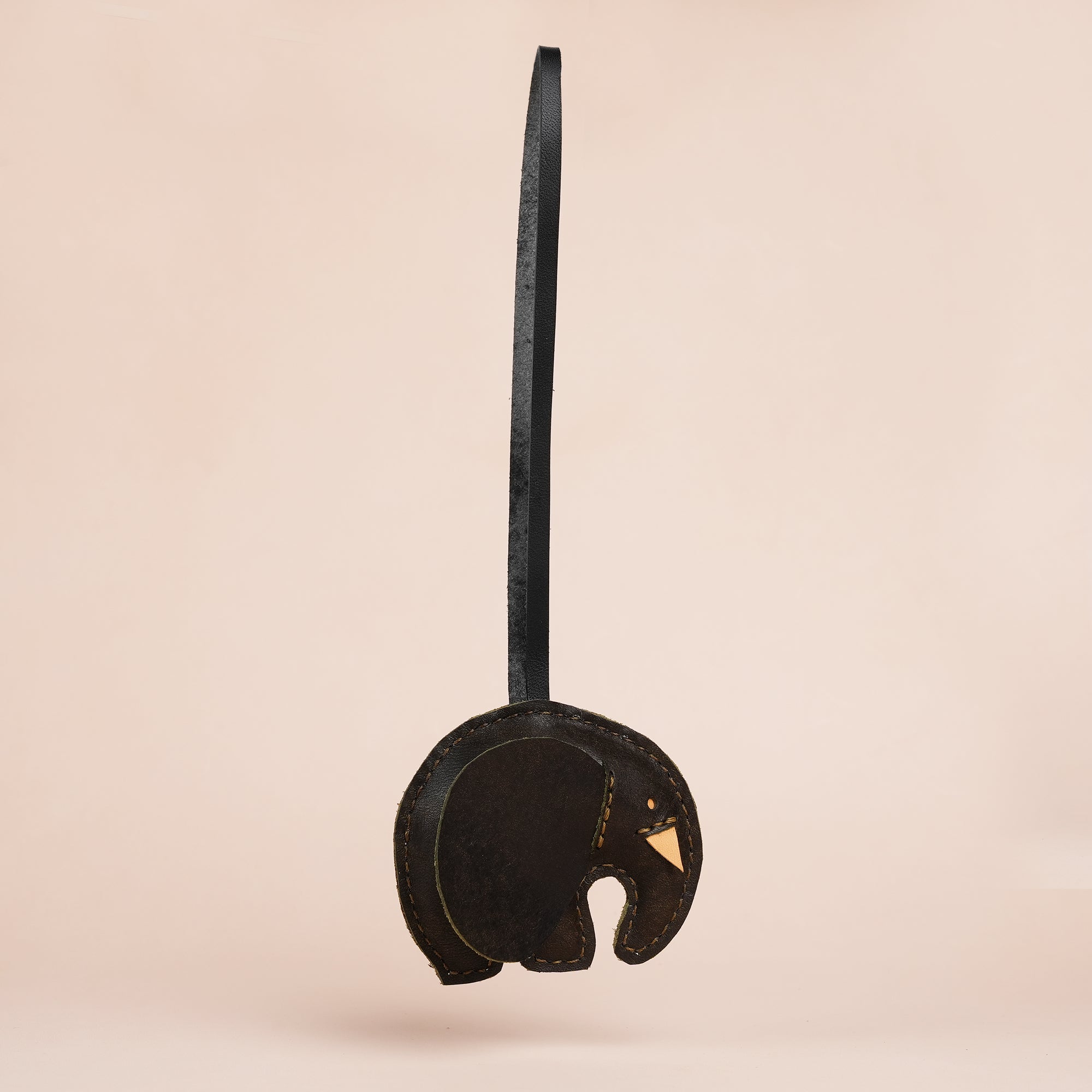 Umber Brown Elephant Bag Charm