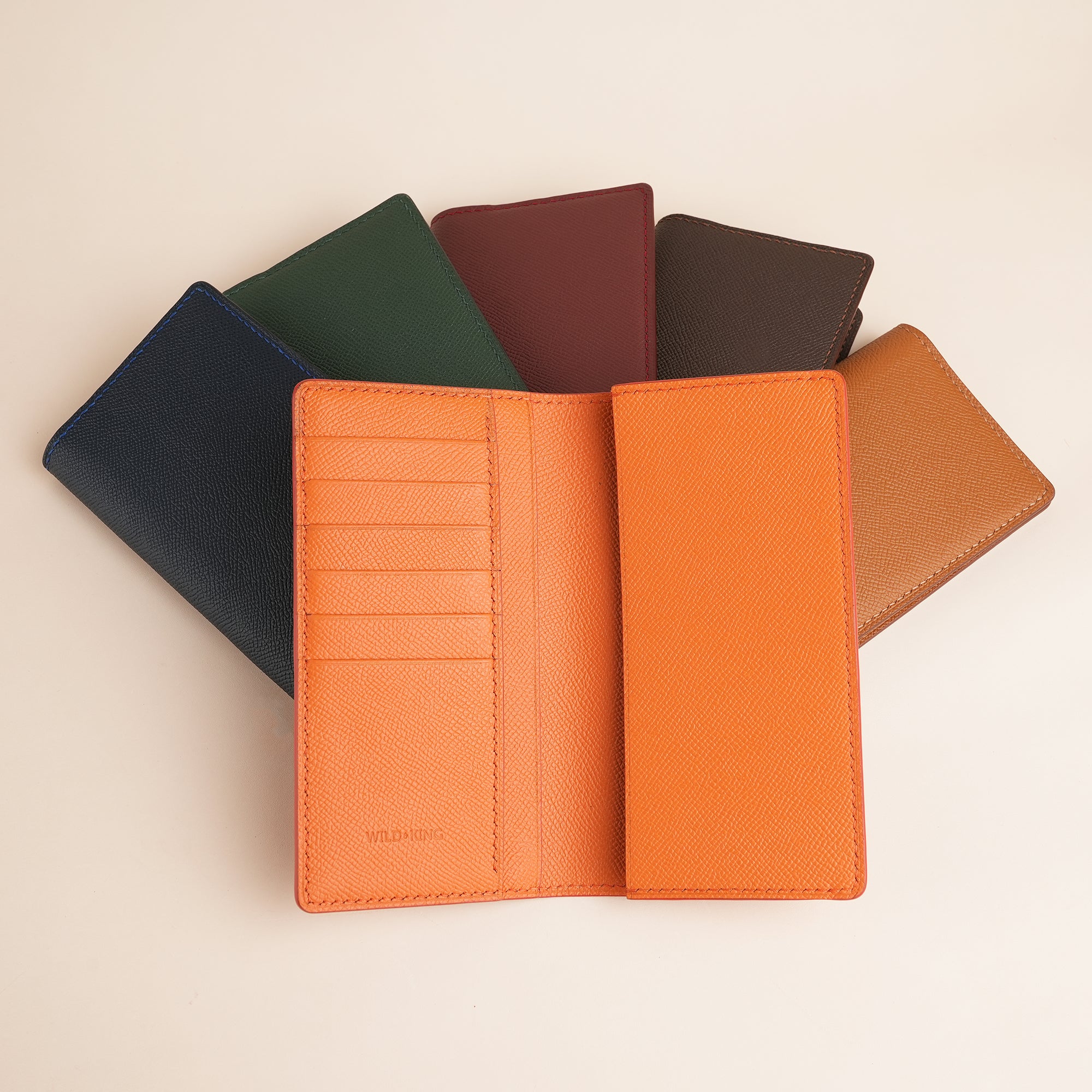 Green Epsom Leather Long Wallet