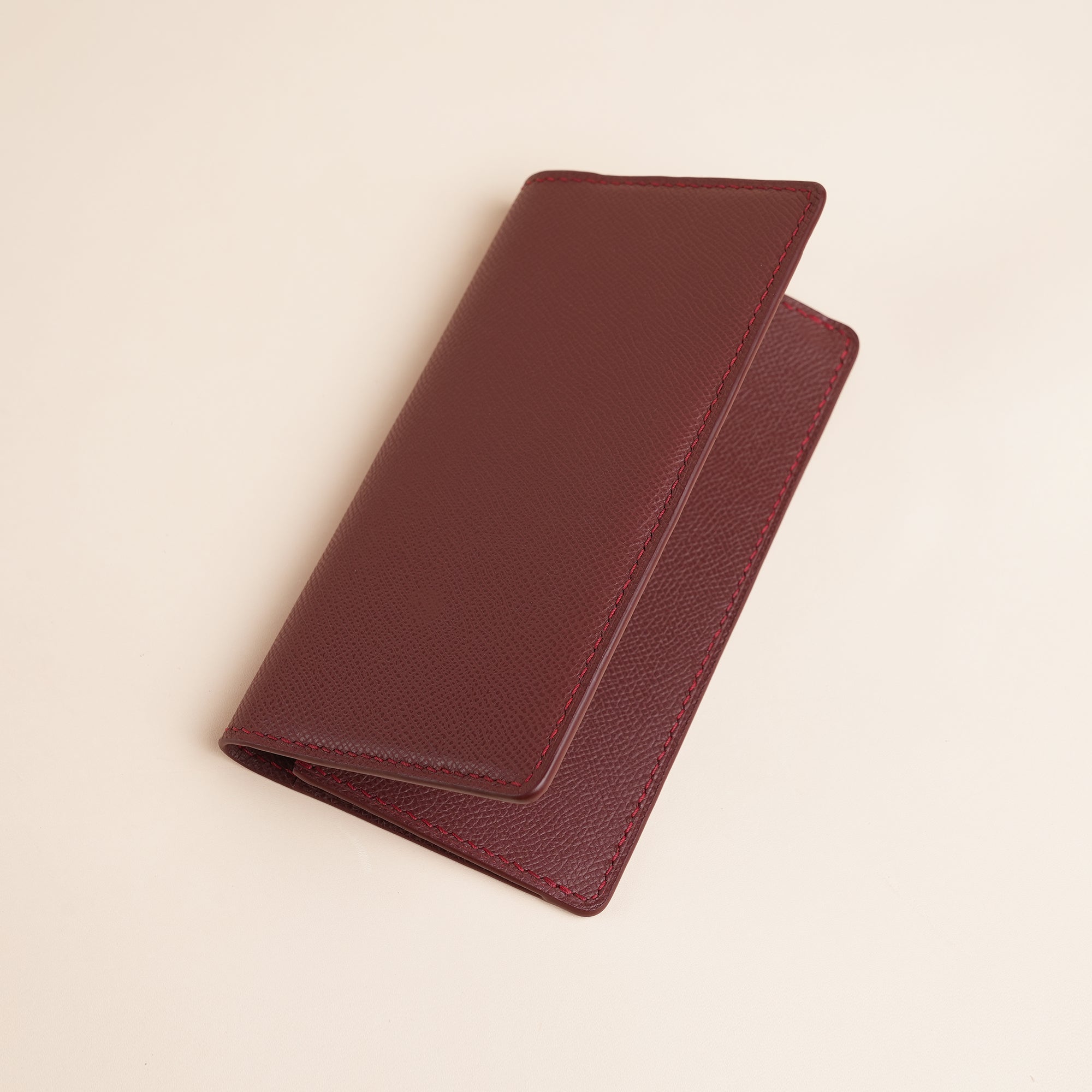 Burgundy Epsom Leather Long Wallet