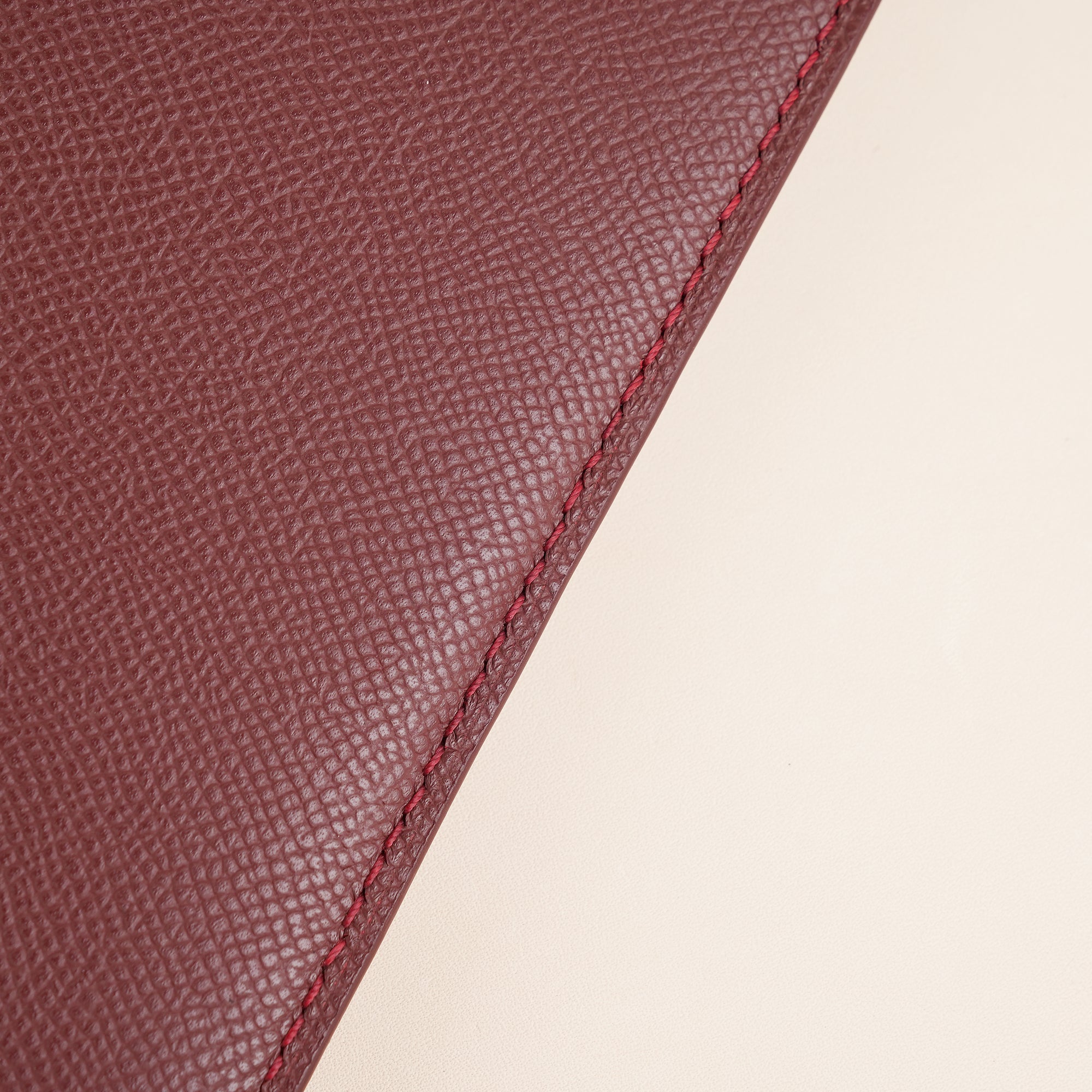 Burgundy Epsom Leather Long Wallet