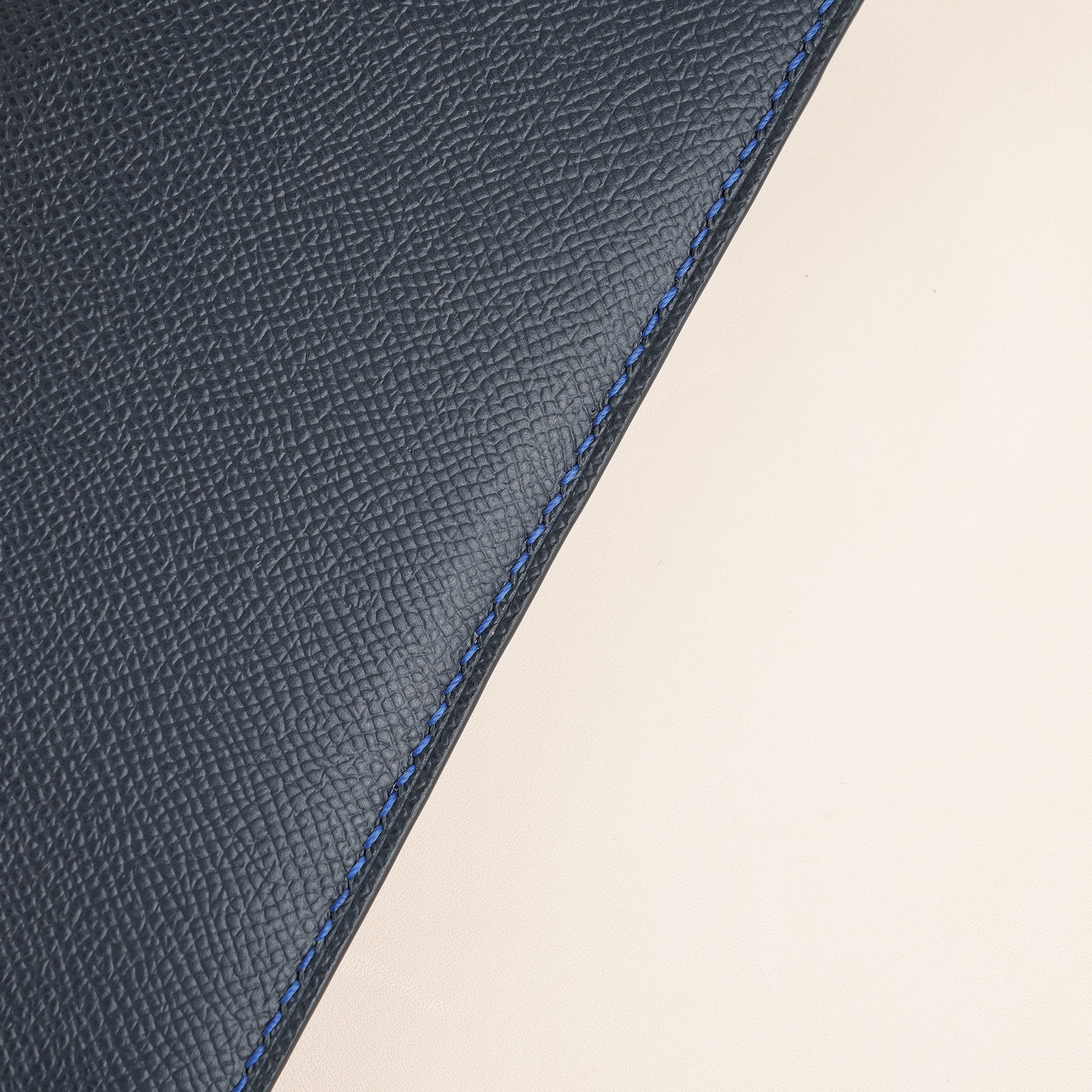 Navy Epsom Leather Long Wallet