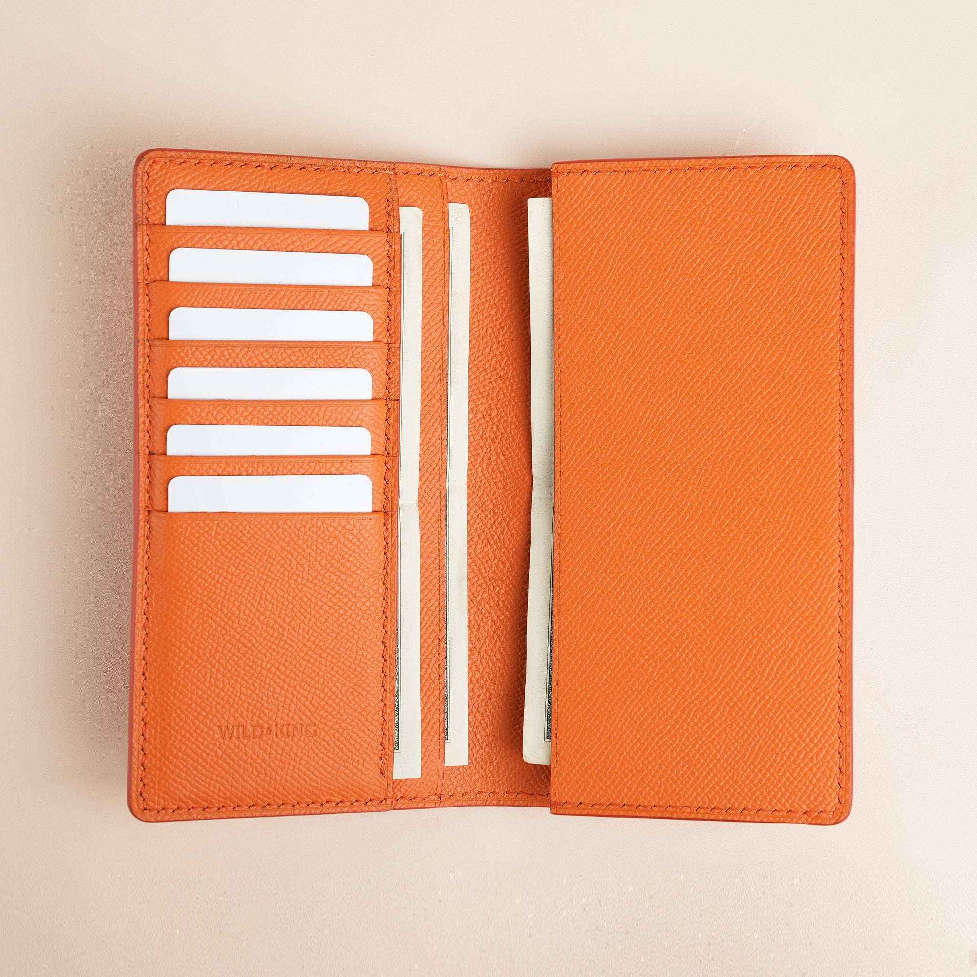 Orange Epsom Leather Long Wallet