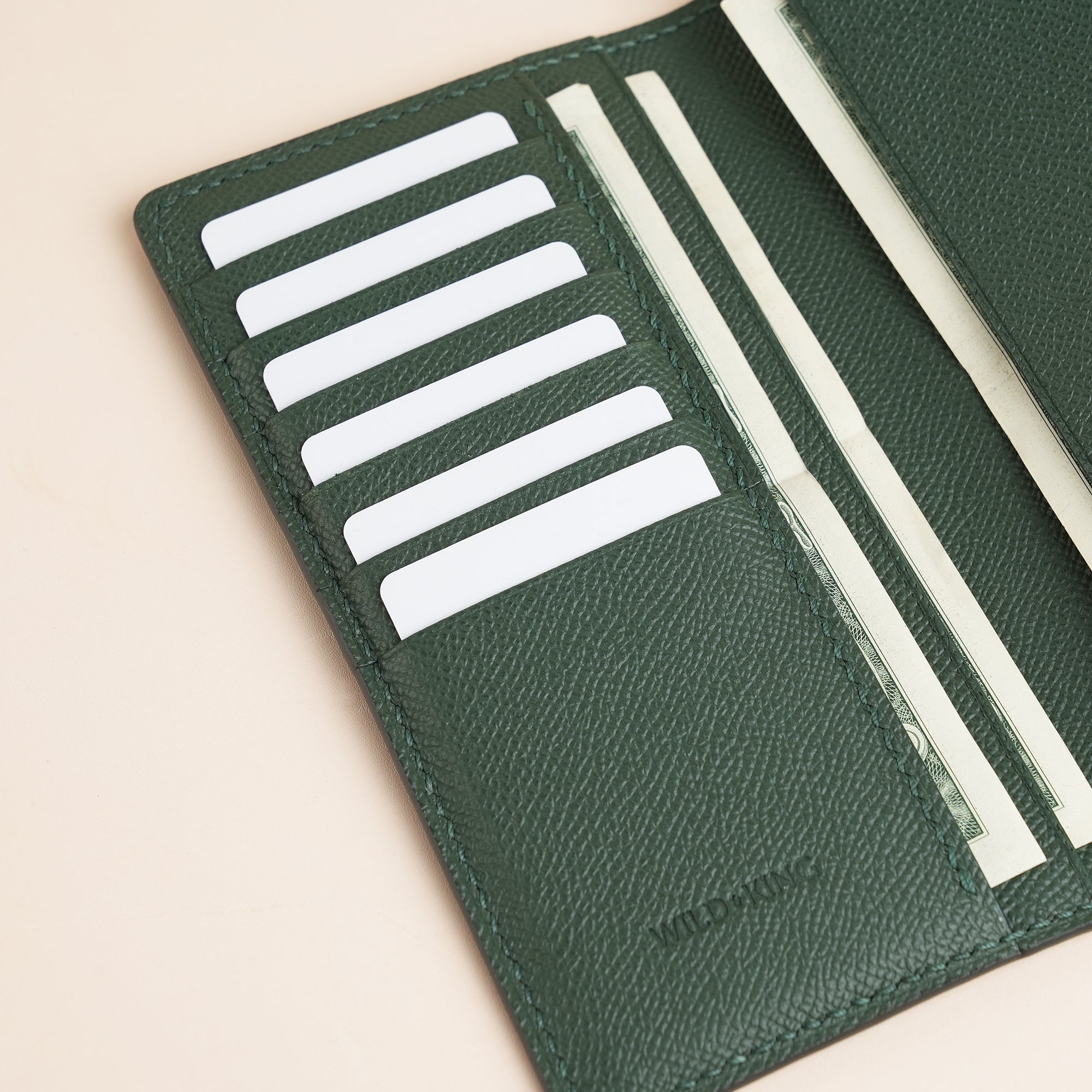 Green Epsom Leather Long Wallet