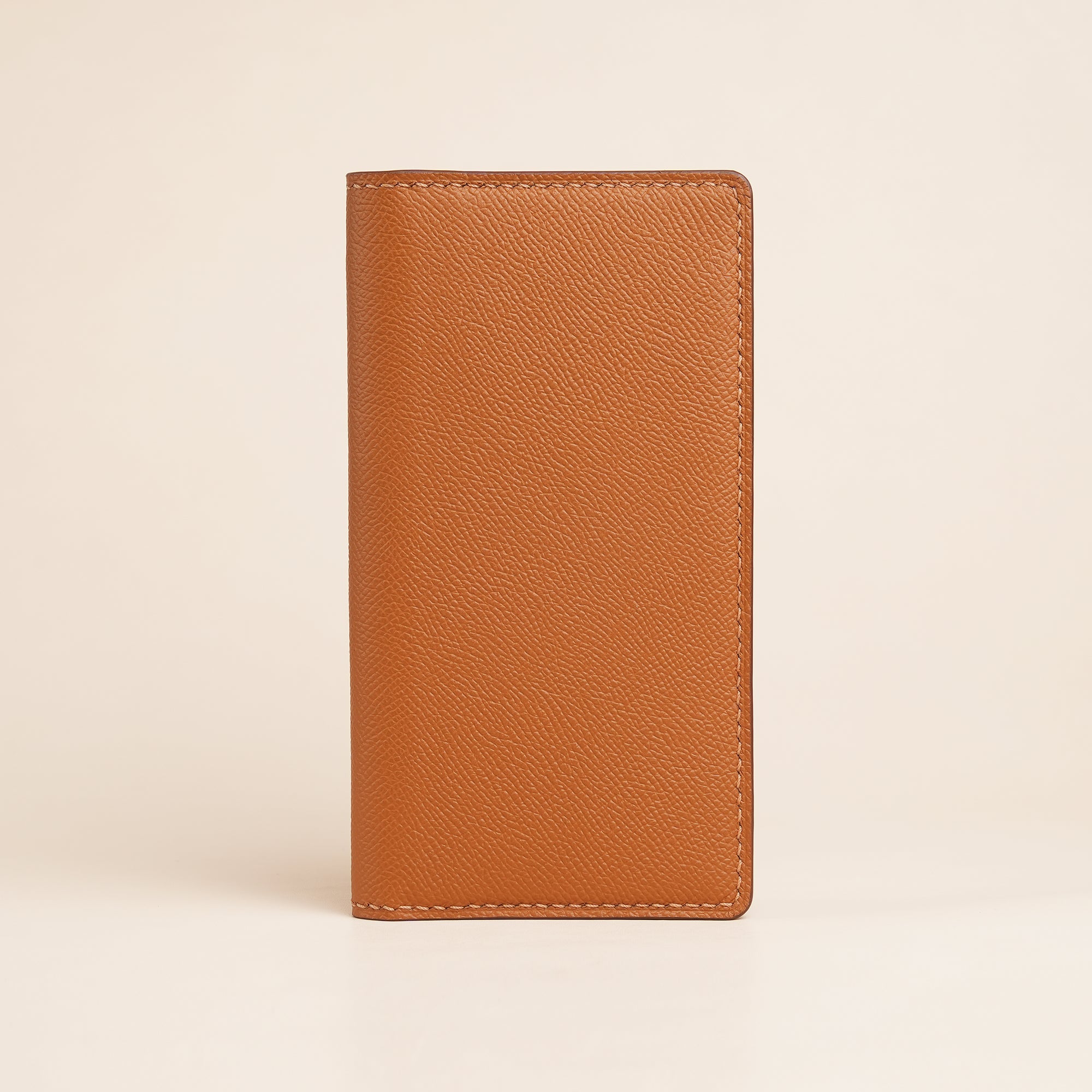 Golden Epsom Leather Long Wallet