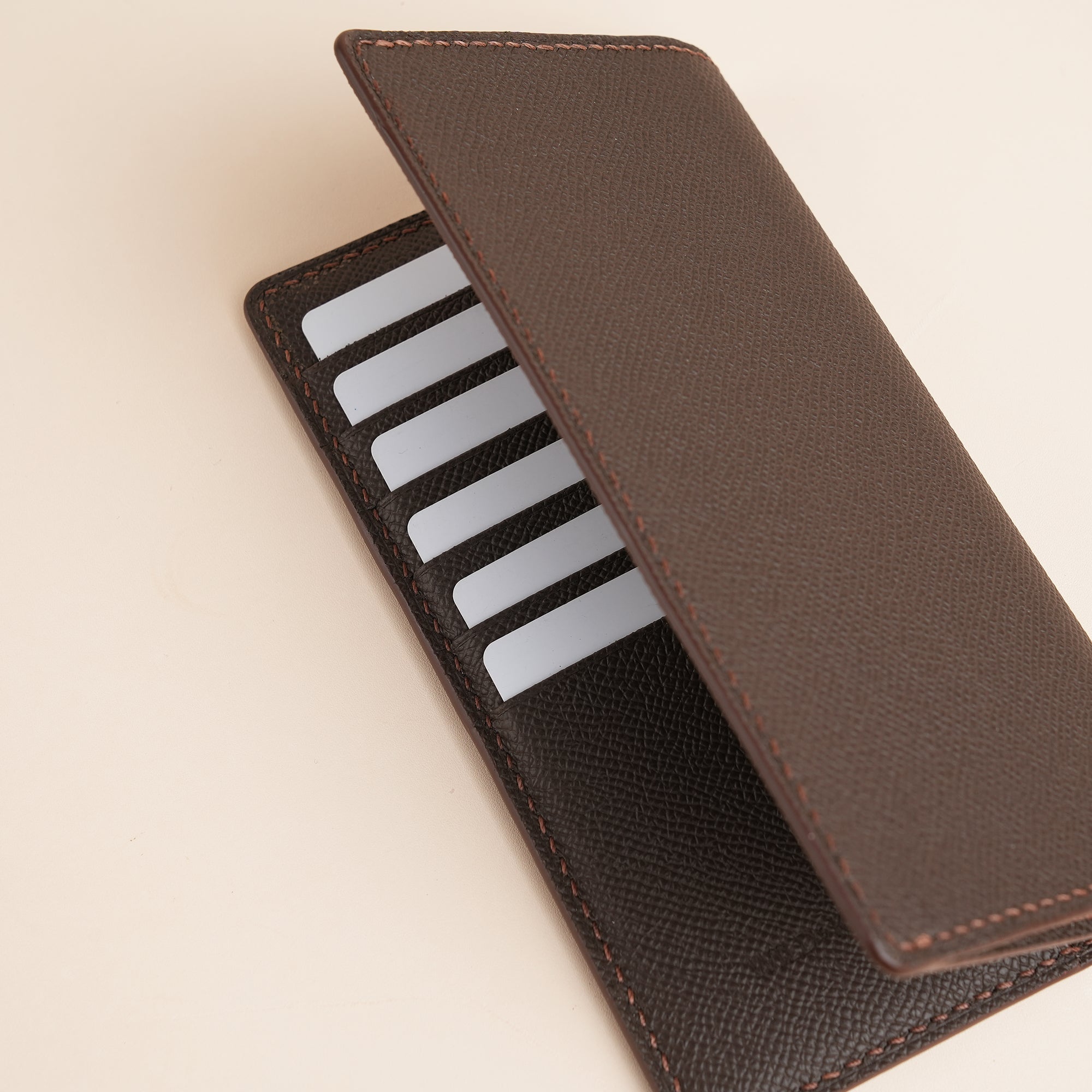 Choco Epsom Leather Long Wallet