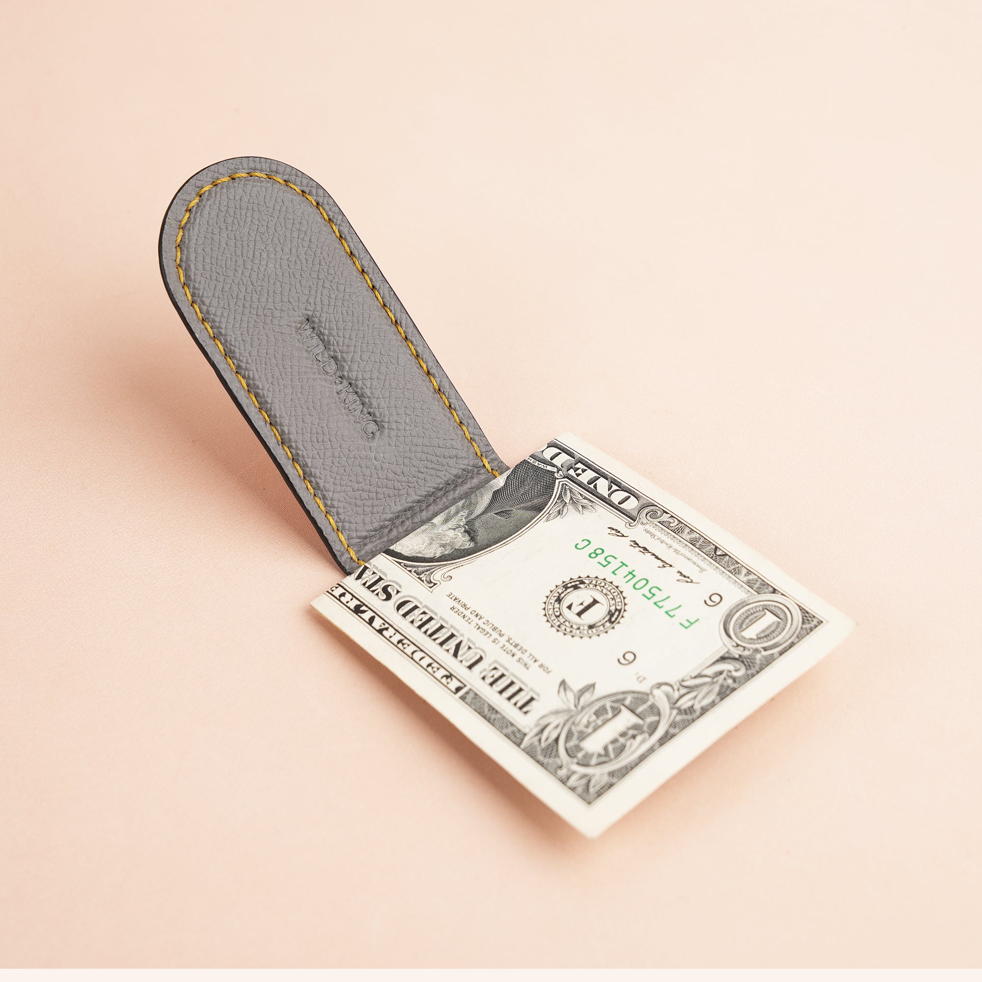 Epsom Leather Money Clip - Camelo Stupid