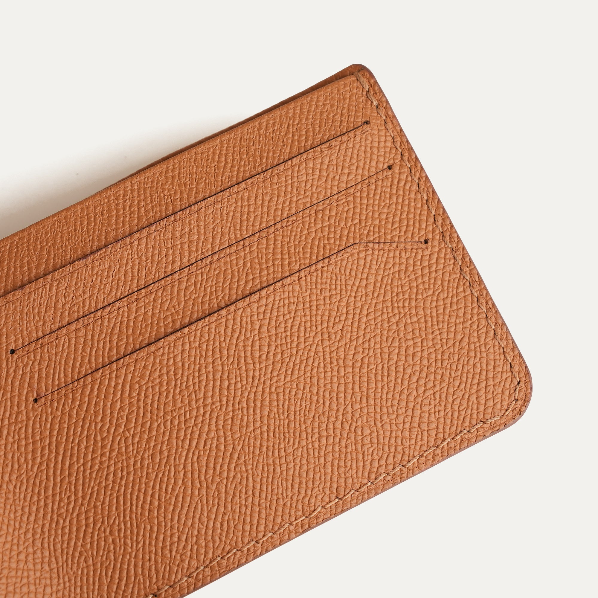 Golden Epsom Leather Wing Bifold Wallet - Stupid Dolphin