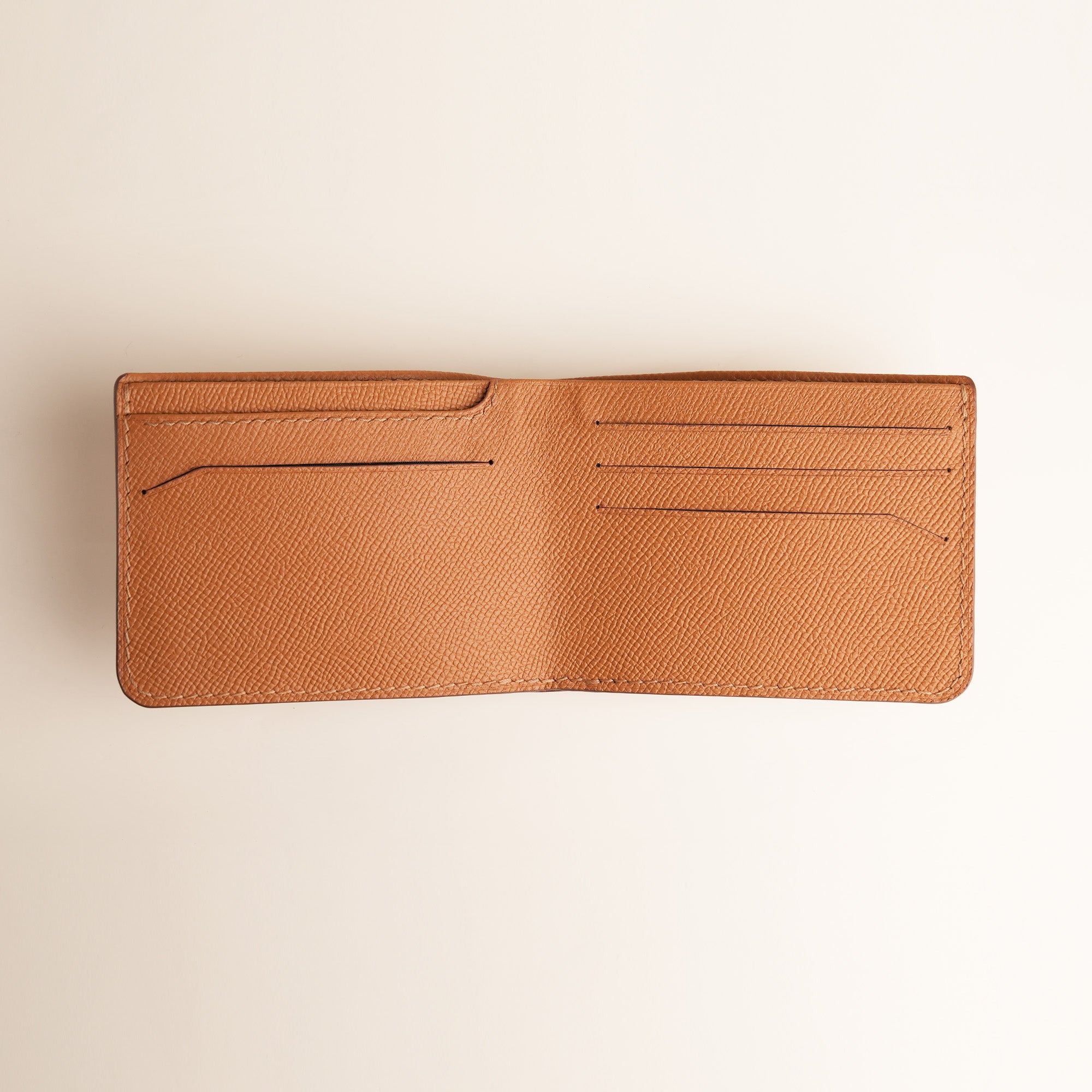 Golden Epsom Leather Wing Bifold Wallet - Stupid Dolphin
