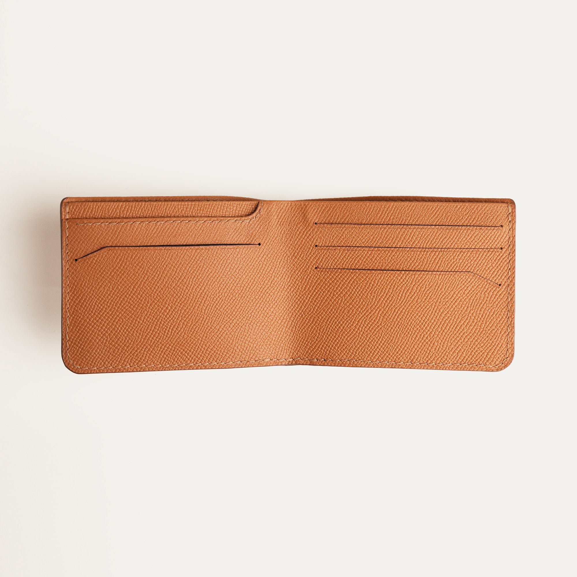 Golden Epsom Leather Wing Bifold Wallet - Stupid Dolphin