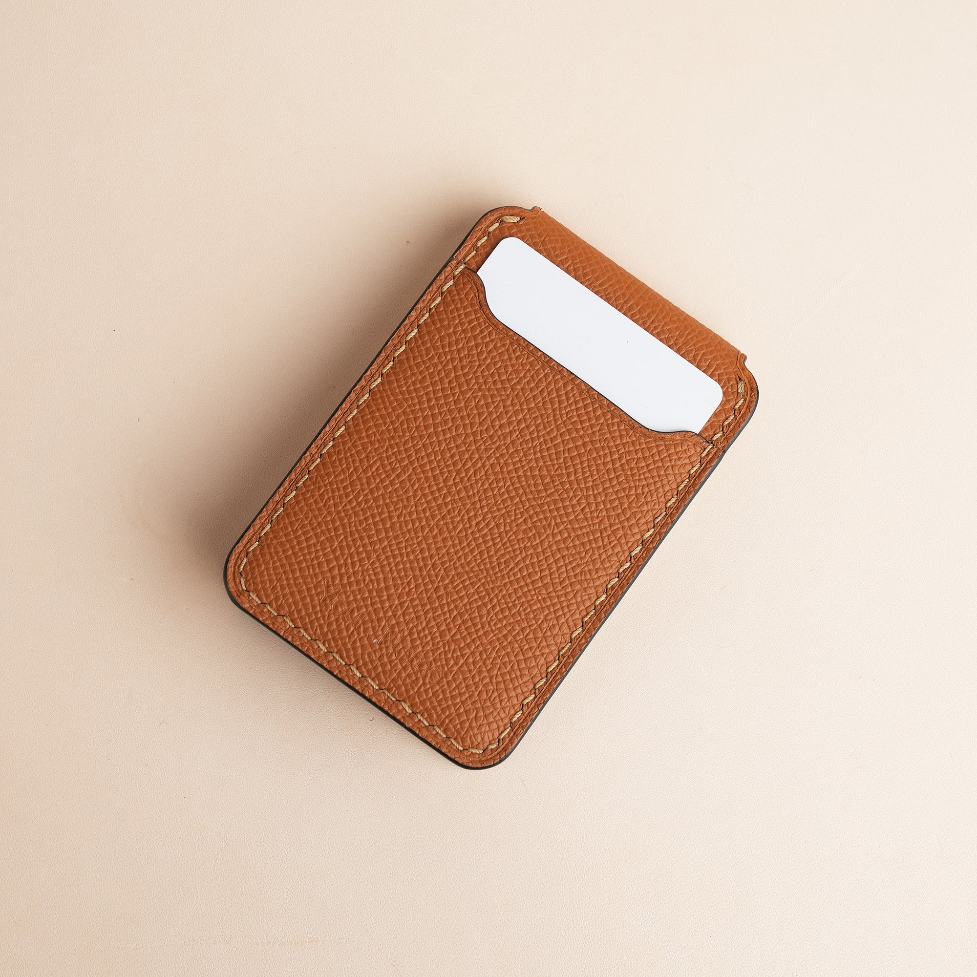 Golden Epsom Leather Magsafe Wallet