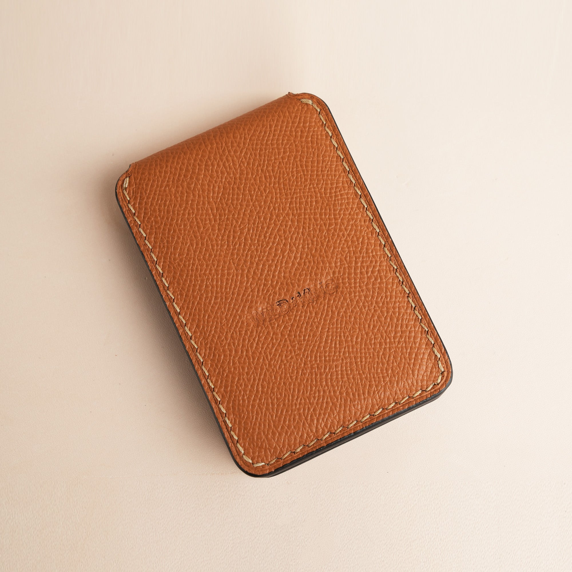 Golden Epsom Leather Magsafe Wallet