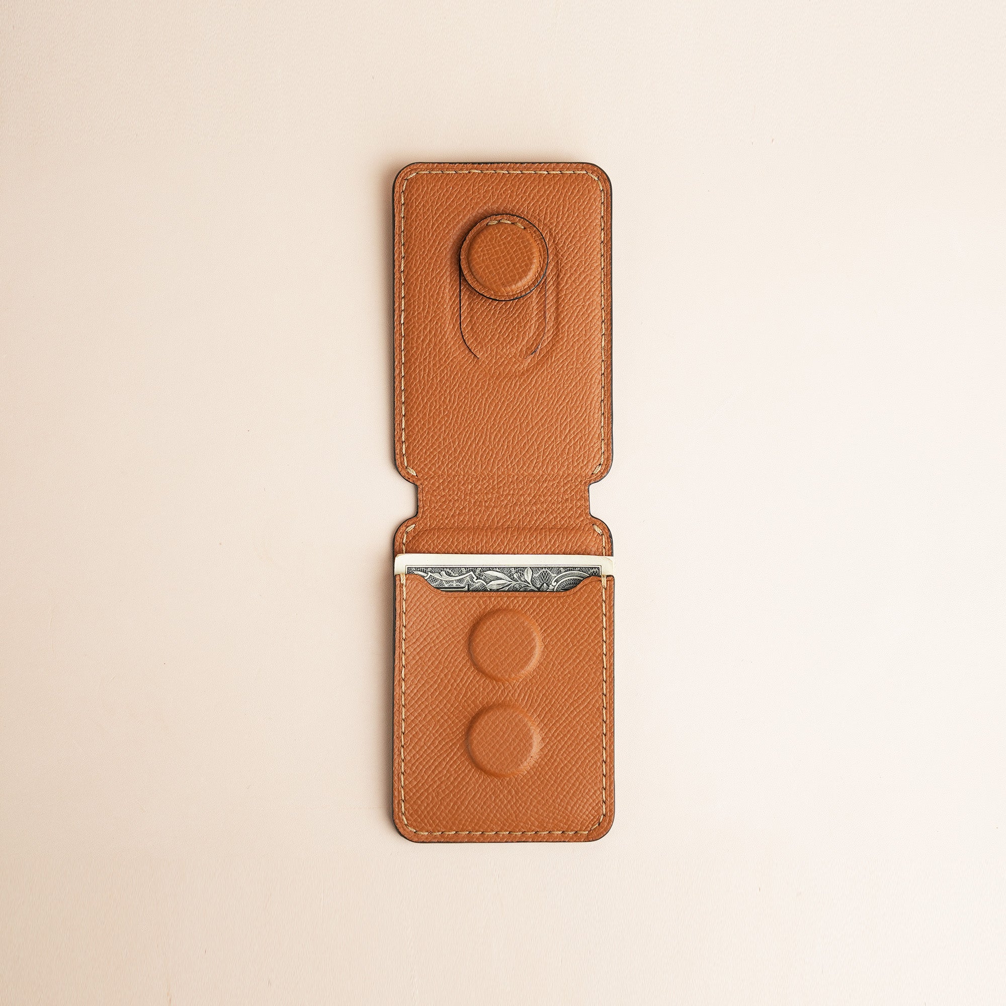 Golden Epsom Leather Magsafe Wallet