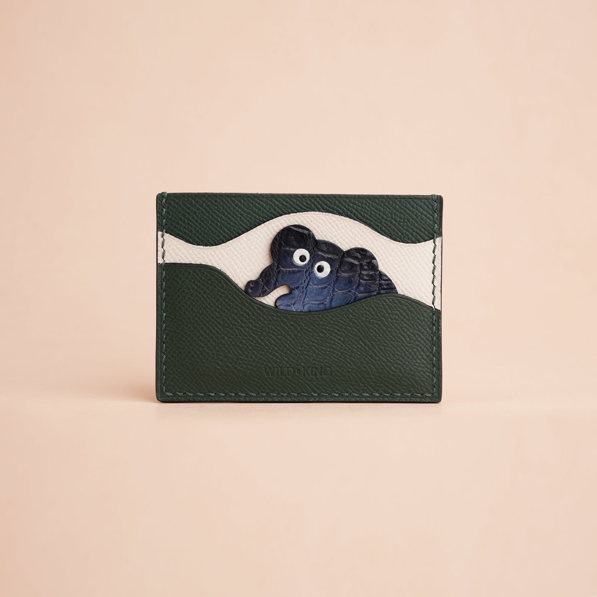 Green Epsom Leather Card Holder - Stupid Elephant