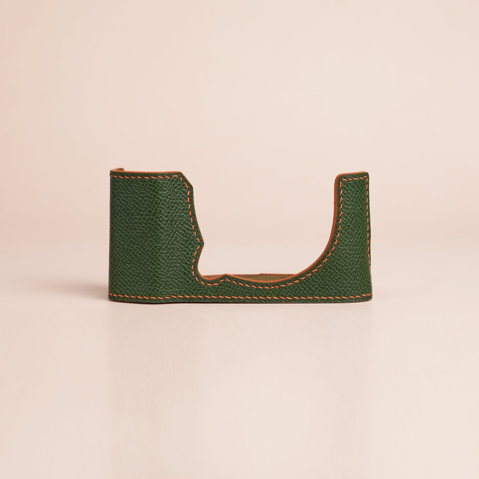 Green Epsom Leather Half Case compatible with Fujifilm X100Vi