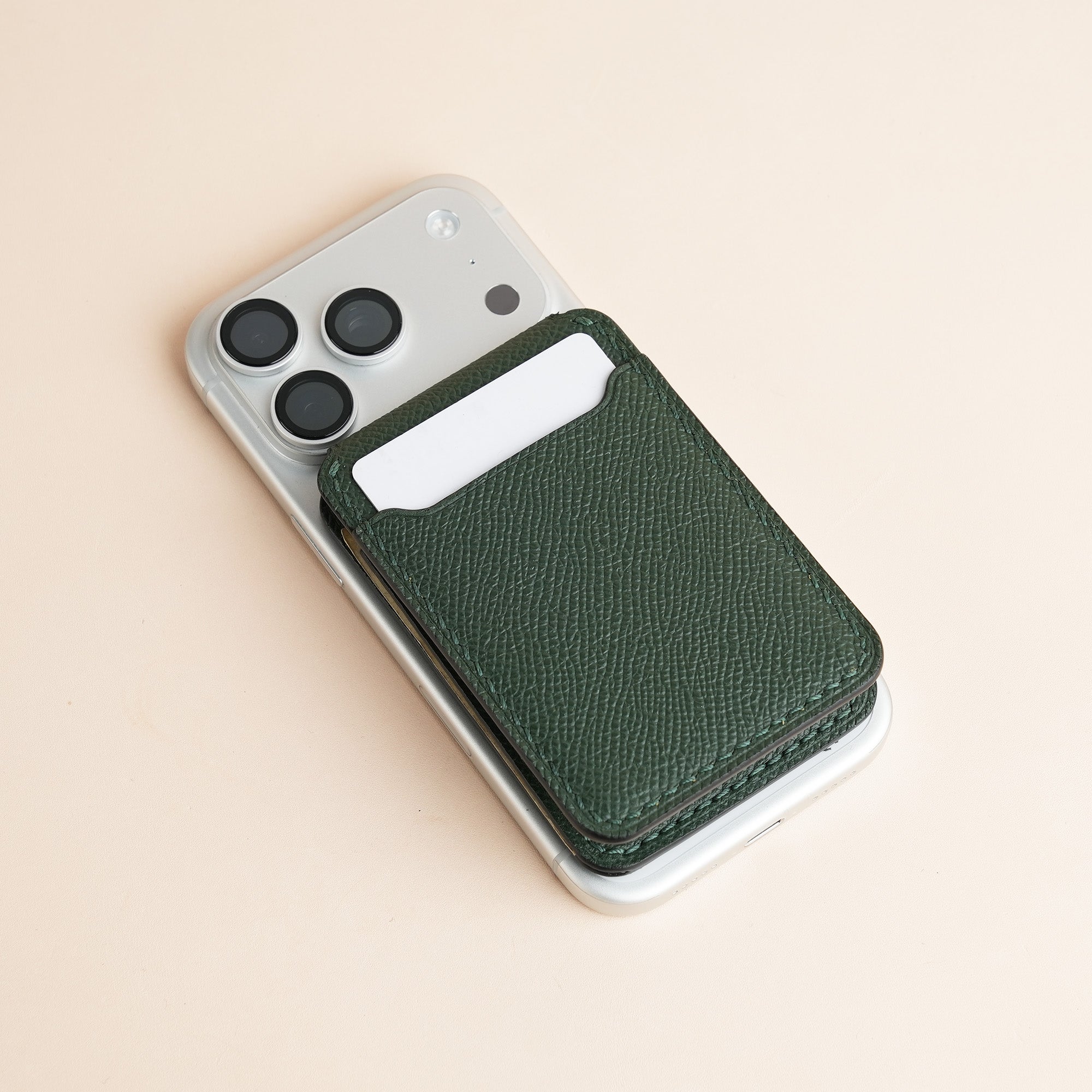 Green Epsom Leather Magsafe Wallet