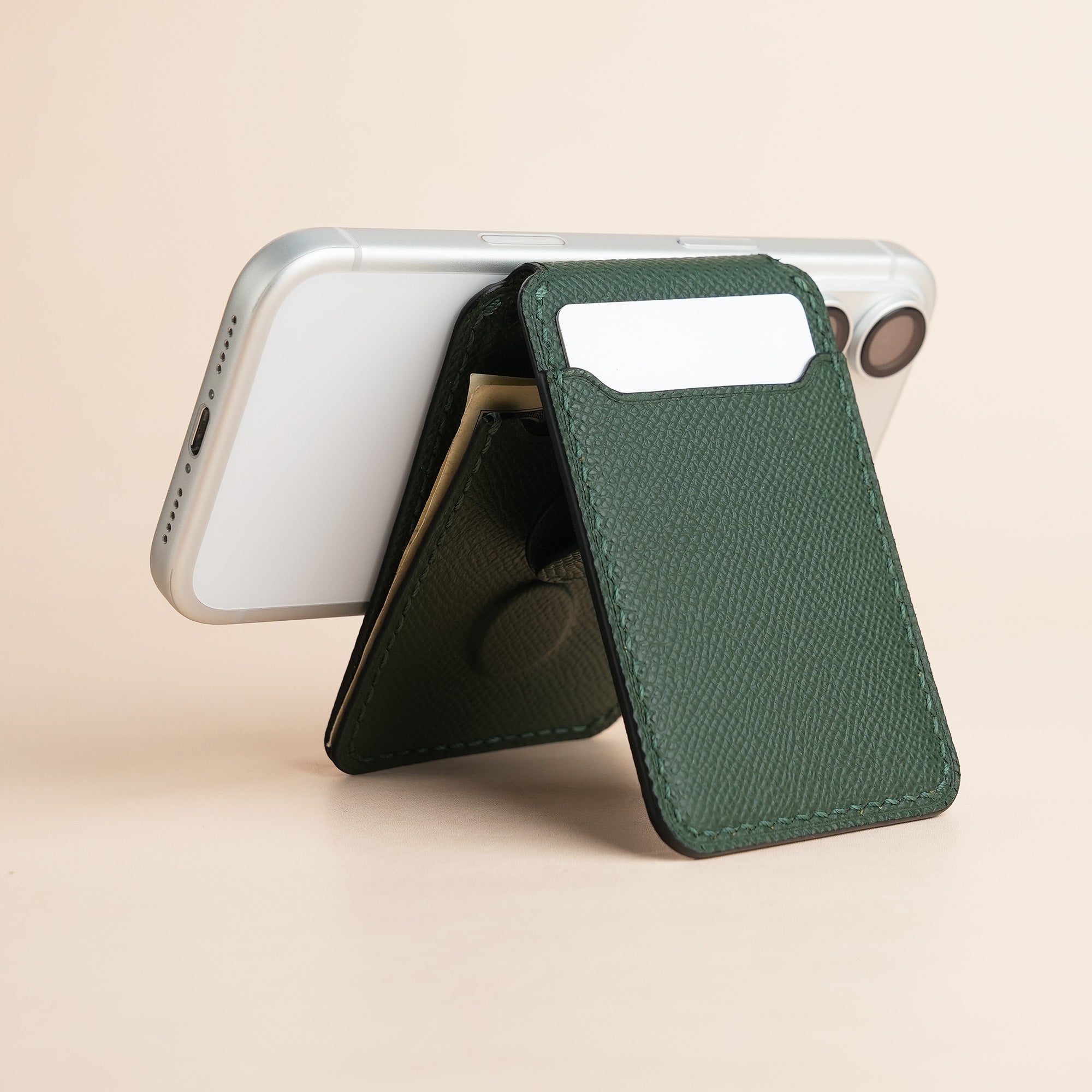 Green Epsom Leather Magsafe Wallet