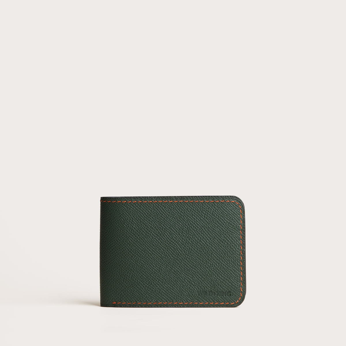 Green Epsom Leather Wing Bifold Wallet - Alligator Trim