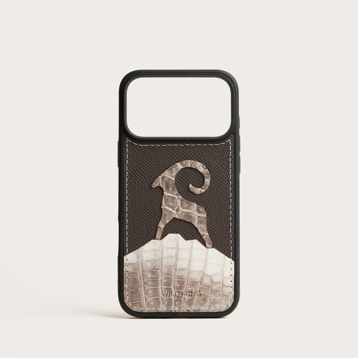Himalayan Alligator Leather Phone Case - Goat Design