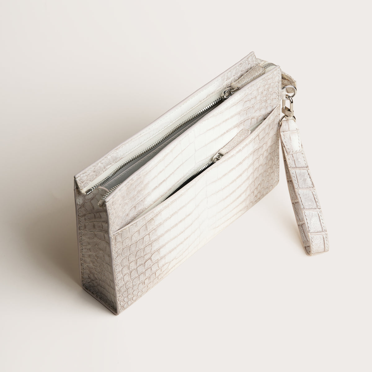 Himalayan Alligator Leather Zipper Clutch
