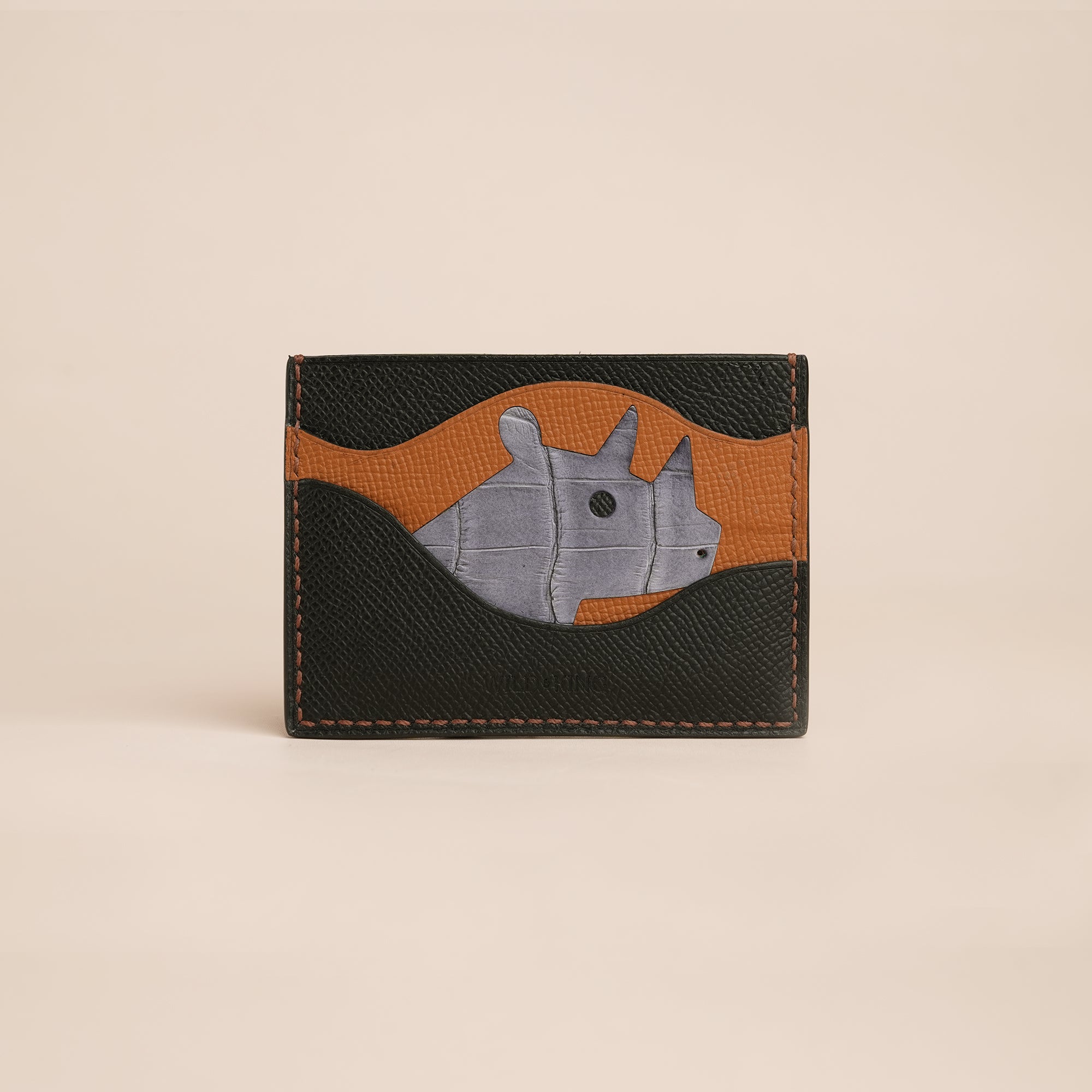 Black Epsom Lether Card Holder - Stupid Rhino