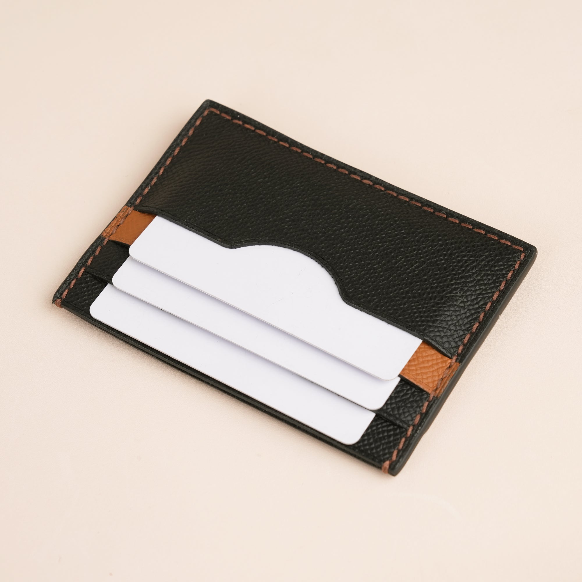 Black Epsom Lether Card Holder - Stupid Rhino