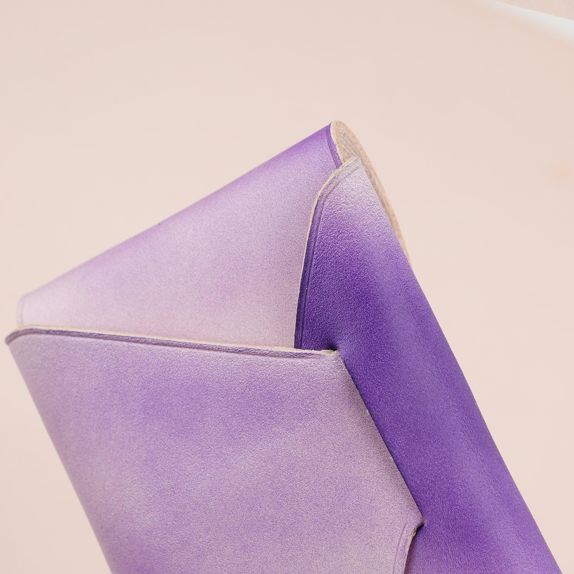 Patina Purple Minimalist Leather Origami Snap Wallet - WildandKing