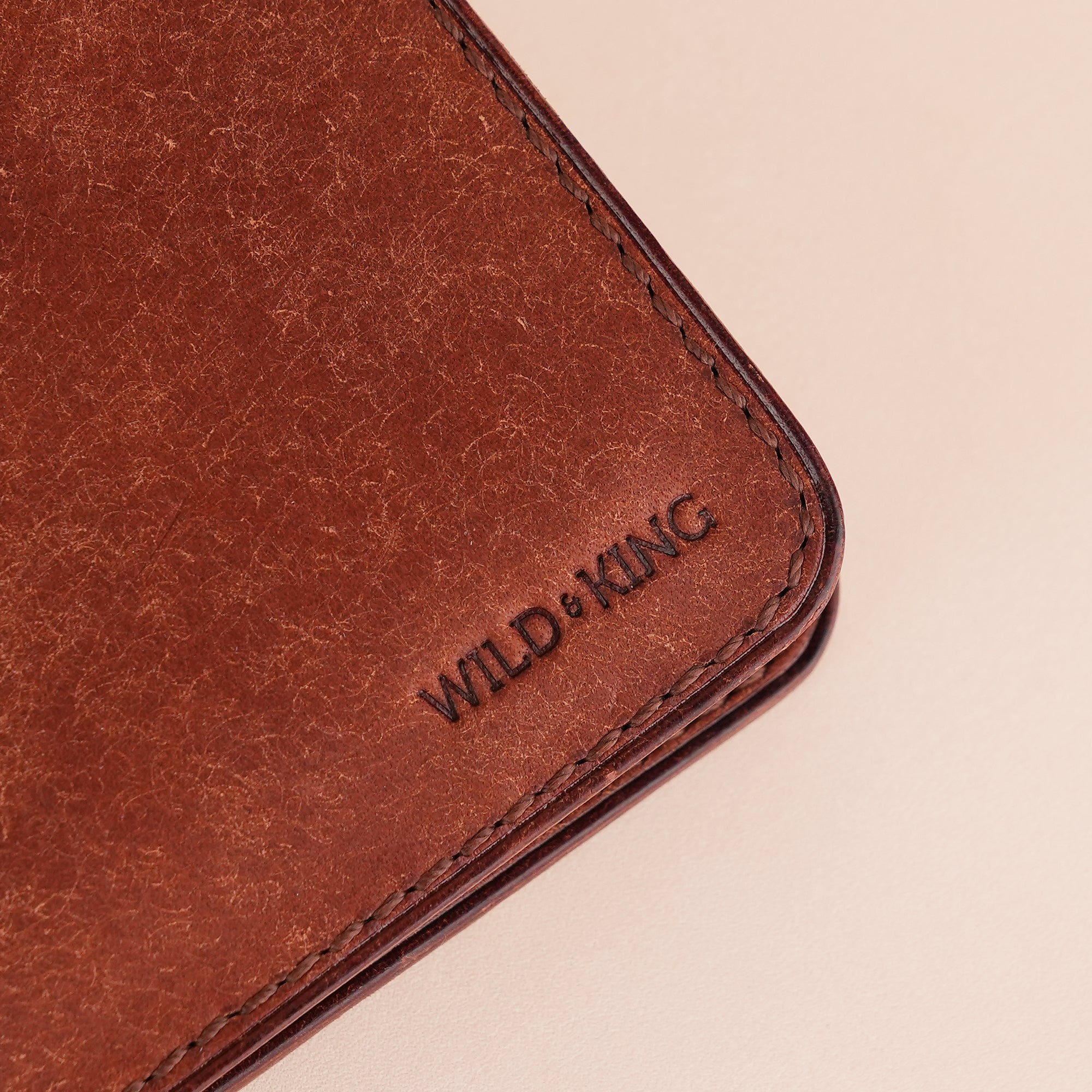 Minimalist Brown Pueblo Leather Wing Bifold Wallet