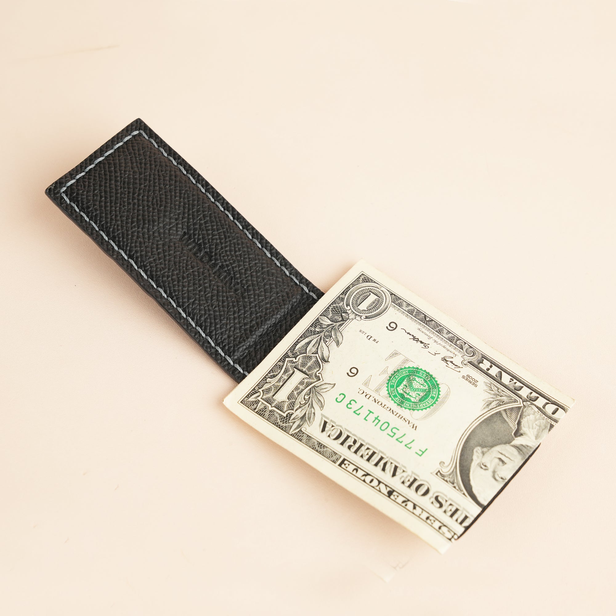 Dark Blue Alligator Leather Money Clip - Square Shape