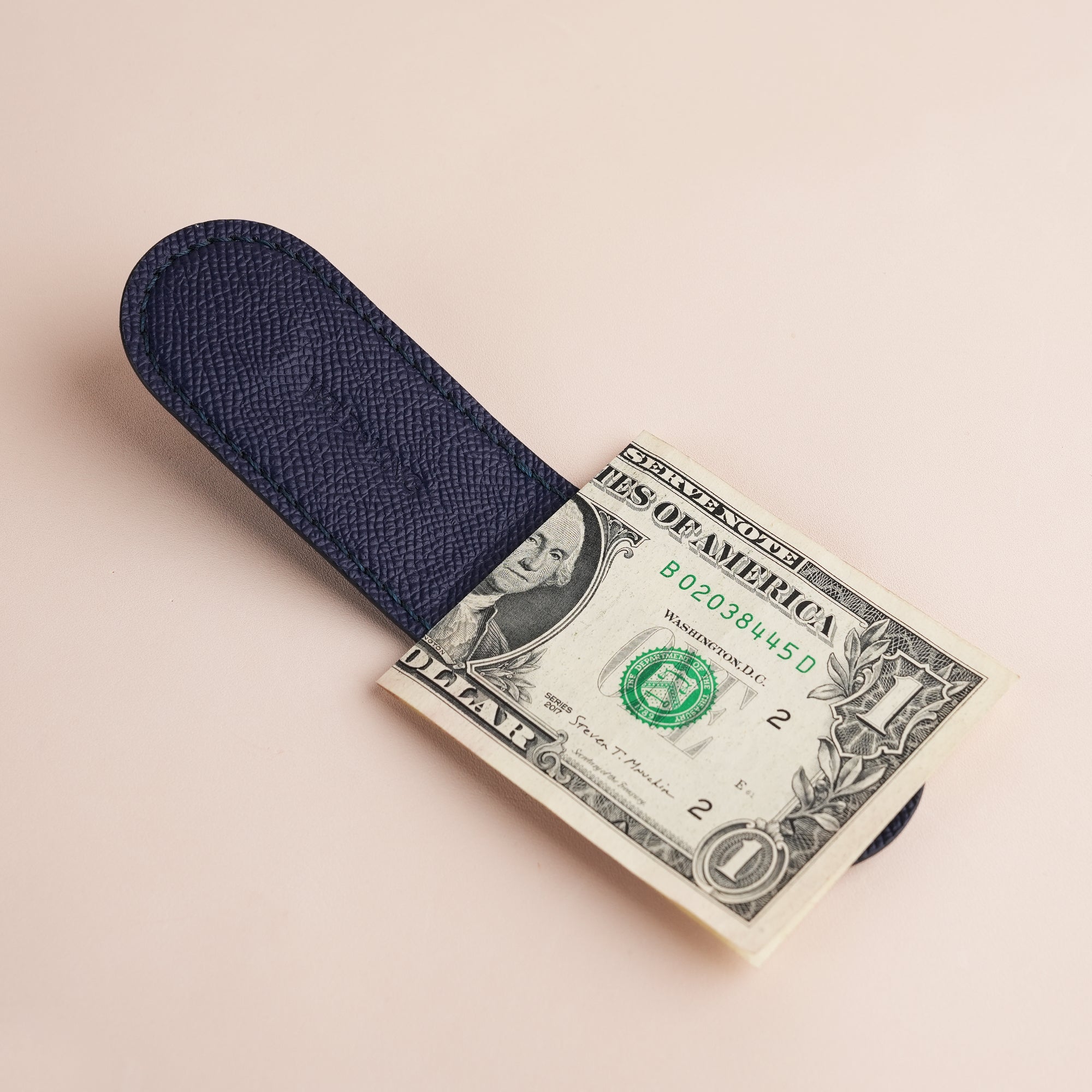 Midnight Blue Alligator Leather Money Clip