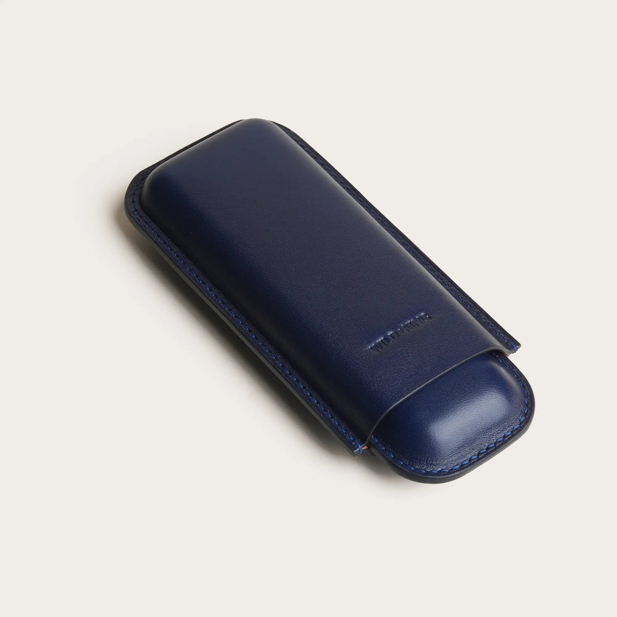 Navy Swift Leather Cigar Case