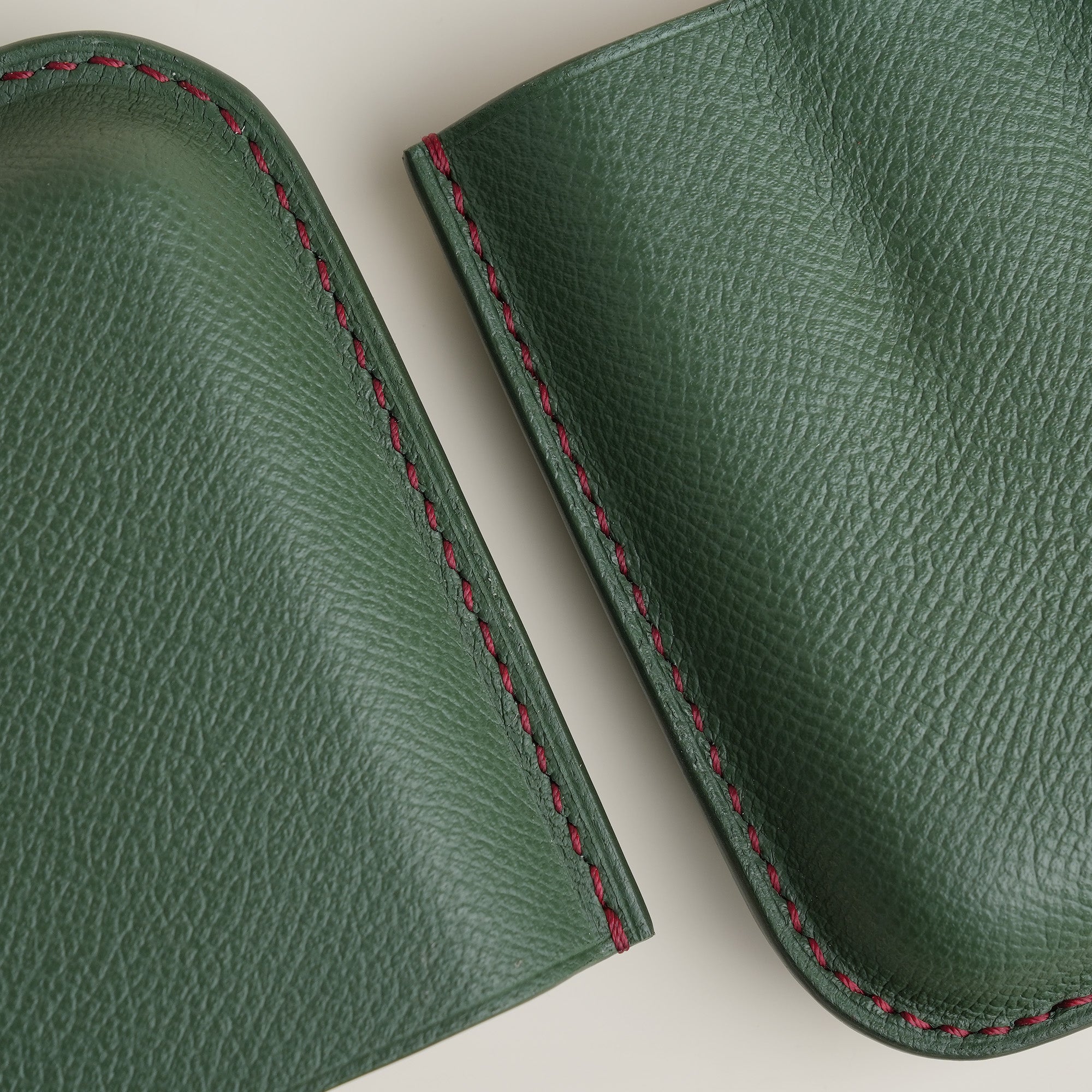 Olive Epsom Leather Cigarettes Case Holder - Mini Case