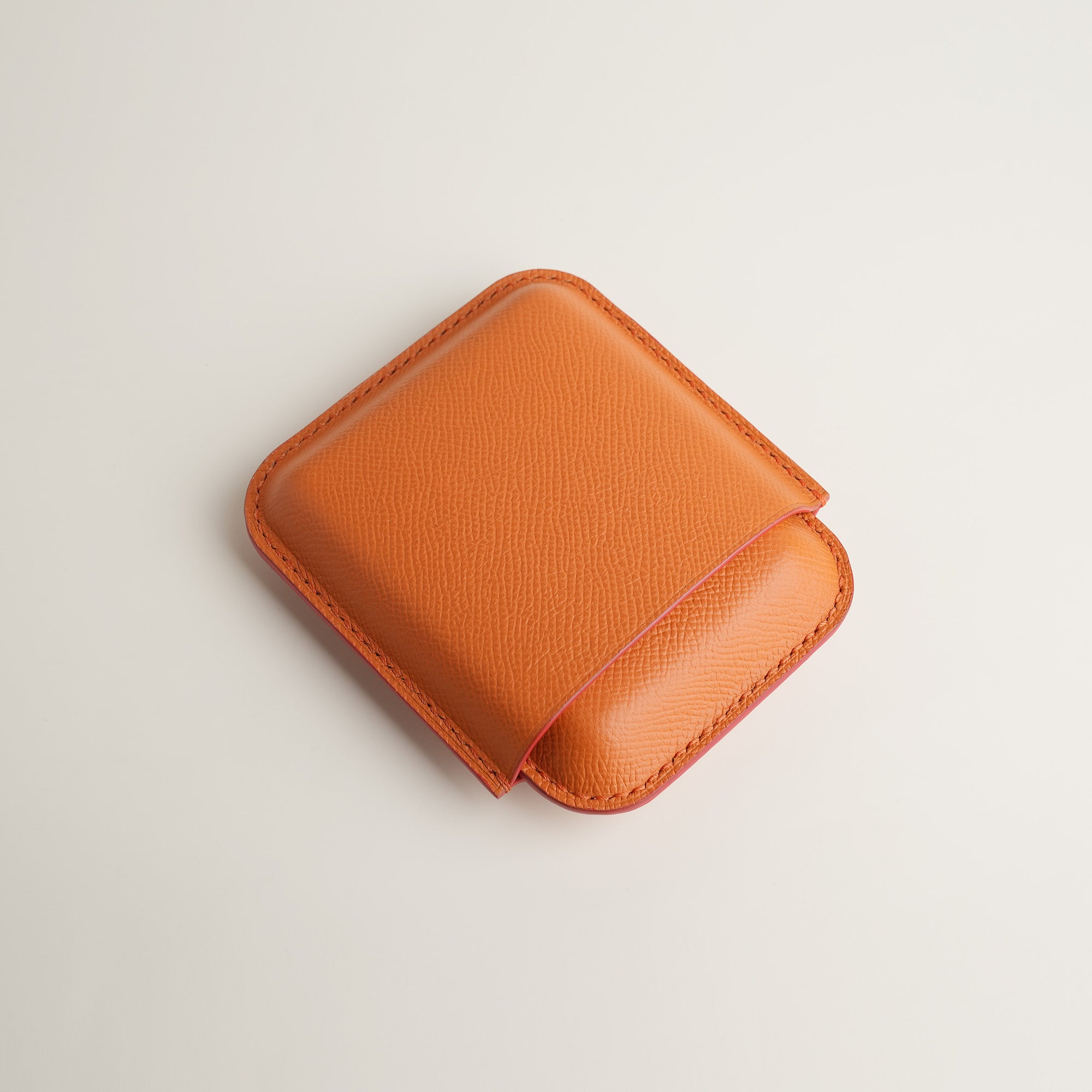 Orange Epsom Leather Cigarettes Case Holder - Mini Case