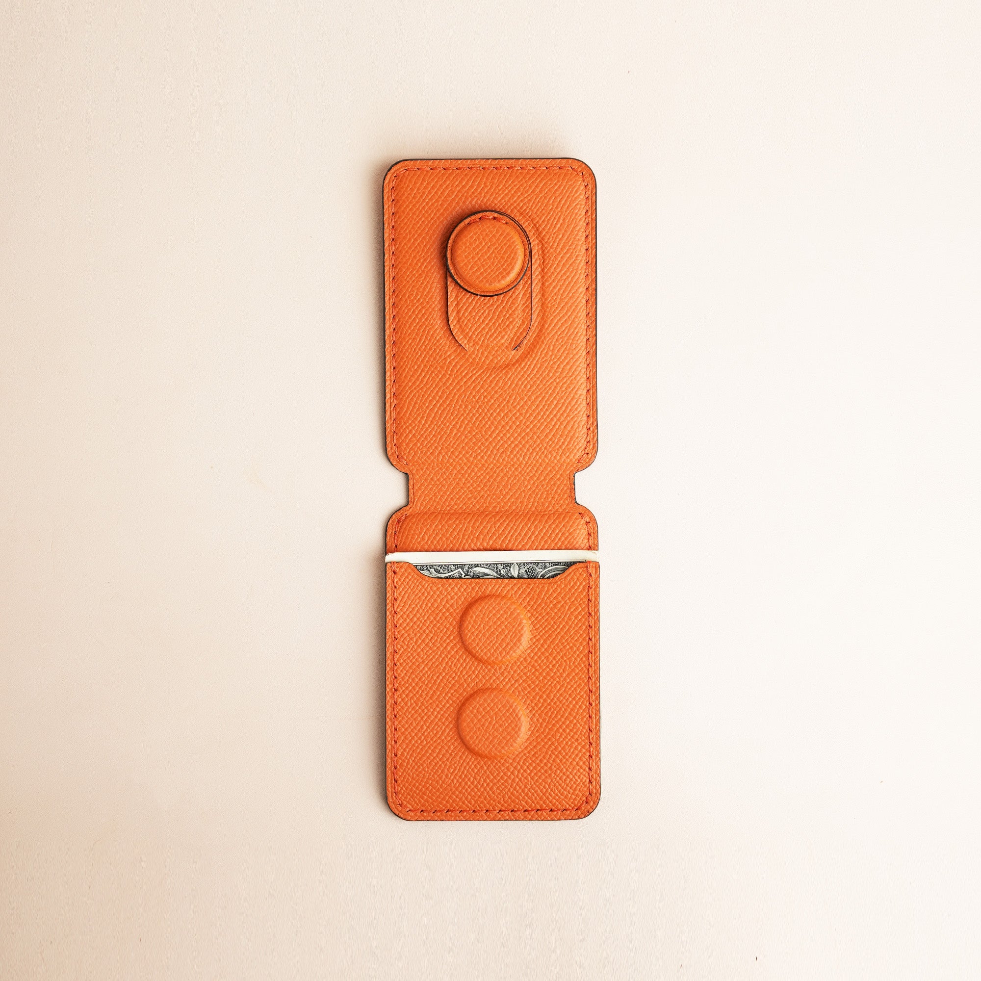 Orange Epsom Leather Magsafe Wallet