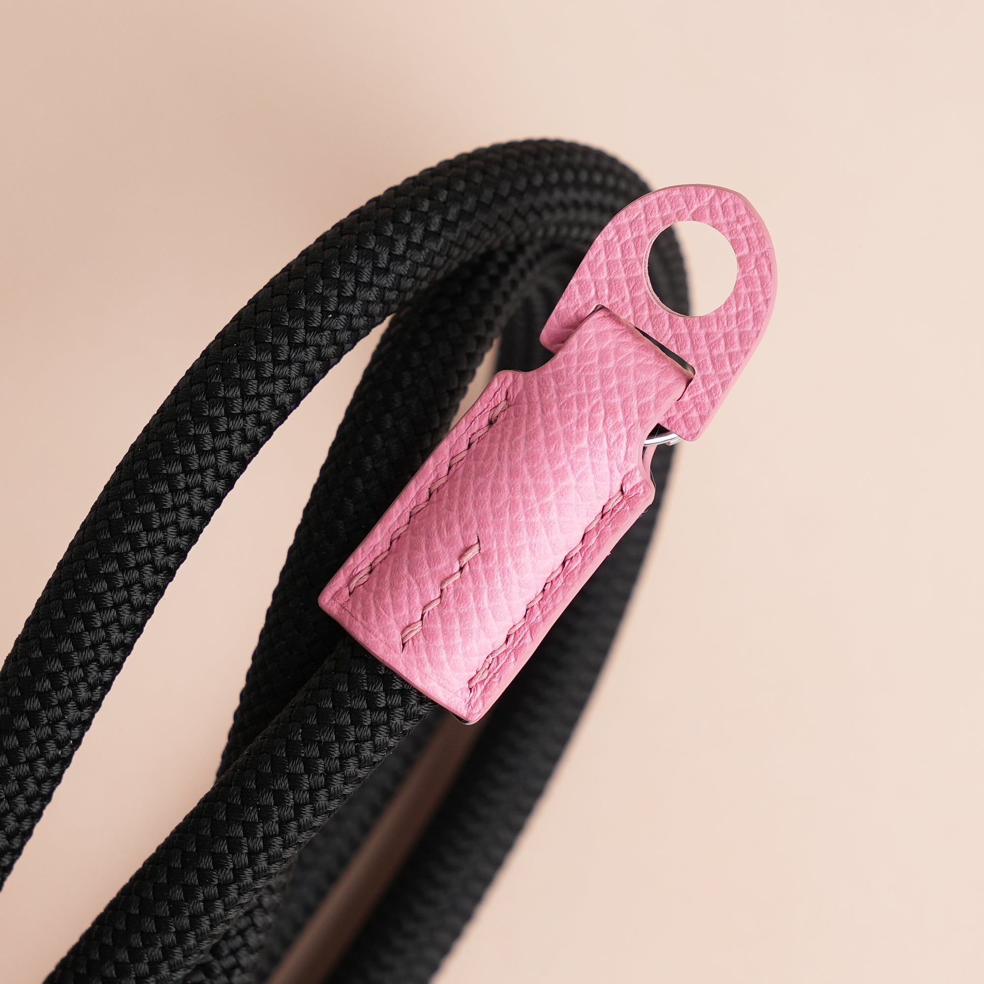 Pink Epsom Leather Camera Strap