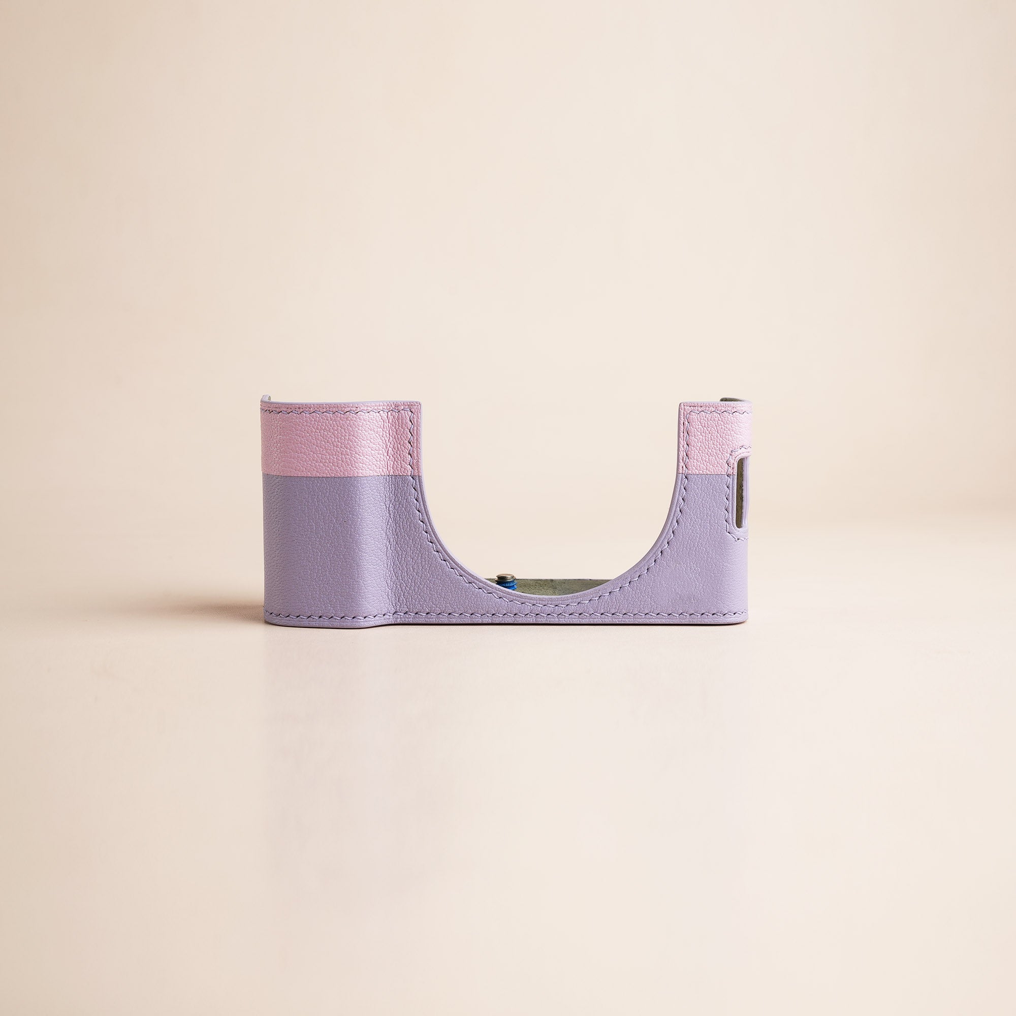 Pink Mix Purple Alran Chevre Sully Leather Half Case compatible with Fujifilm X100Vi