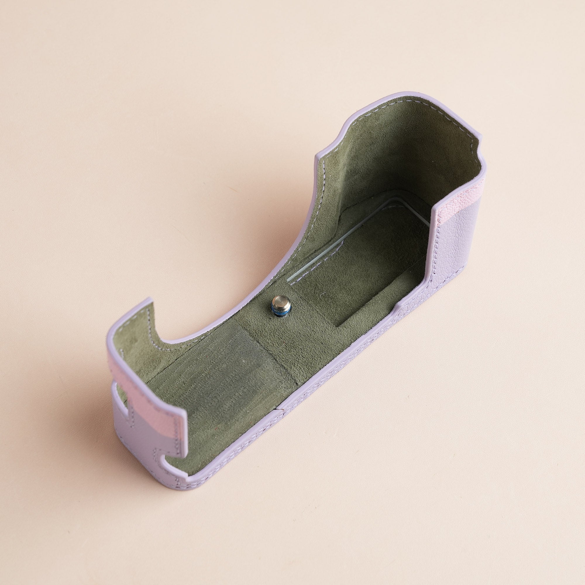 Pink Mix Purple Alran Chevre Sully Leather Half Case compatible with Fujifilm X100Vi