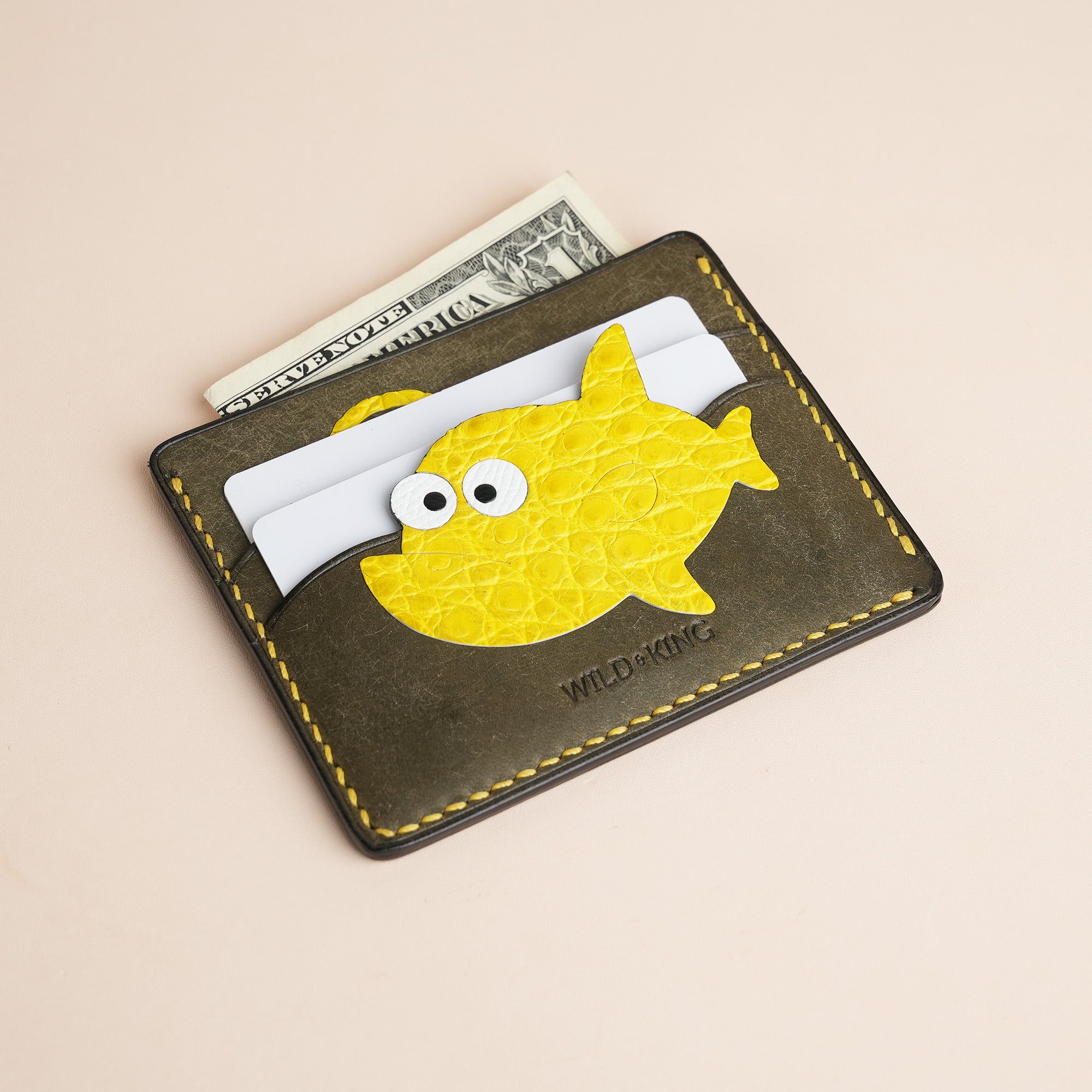 Pueblo Leather Card Holder - Stupid Anglerfish