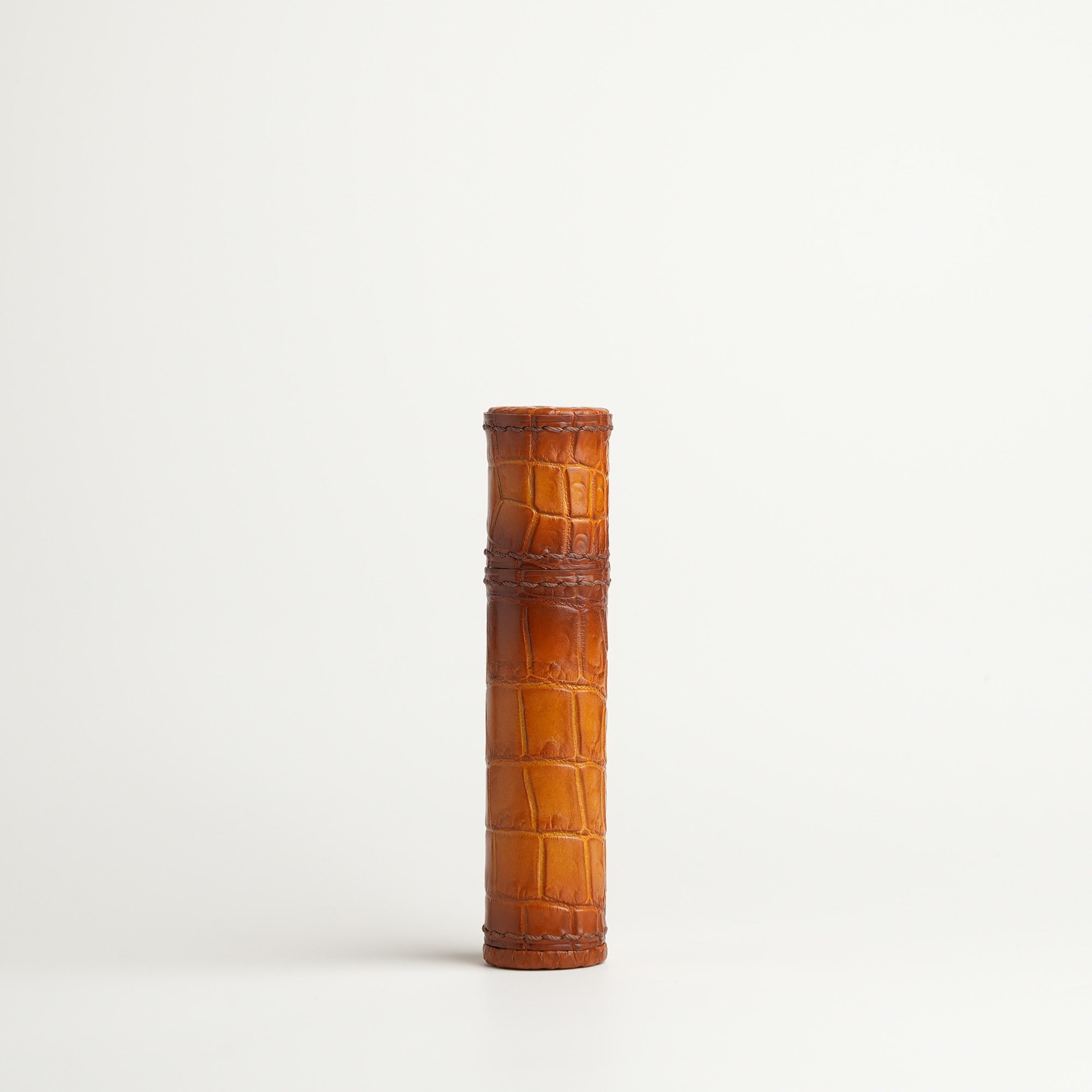 Tan Alligator Leather Perfume Case