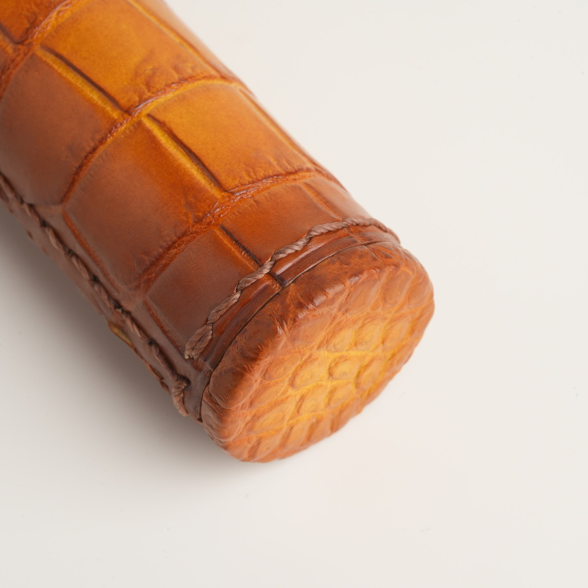 Tan Alligator Leather Perfume Case