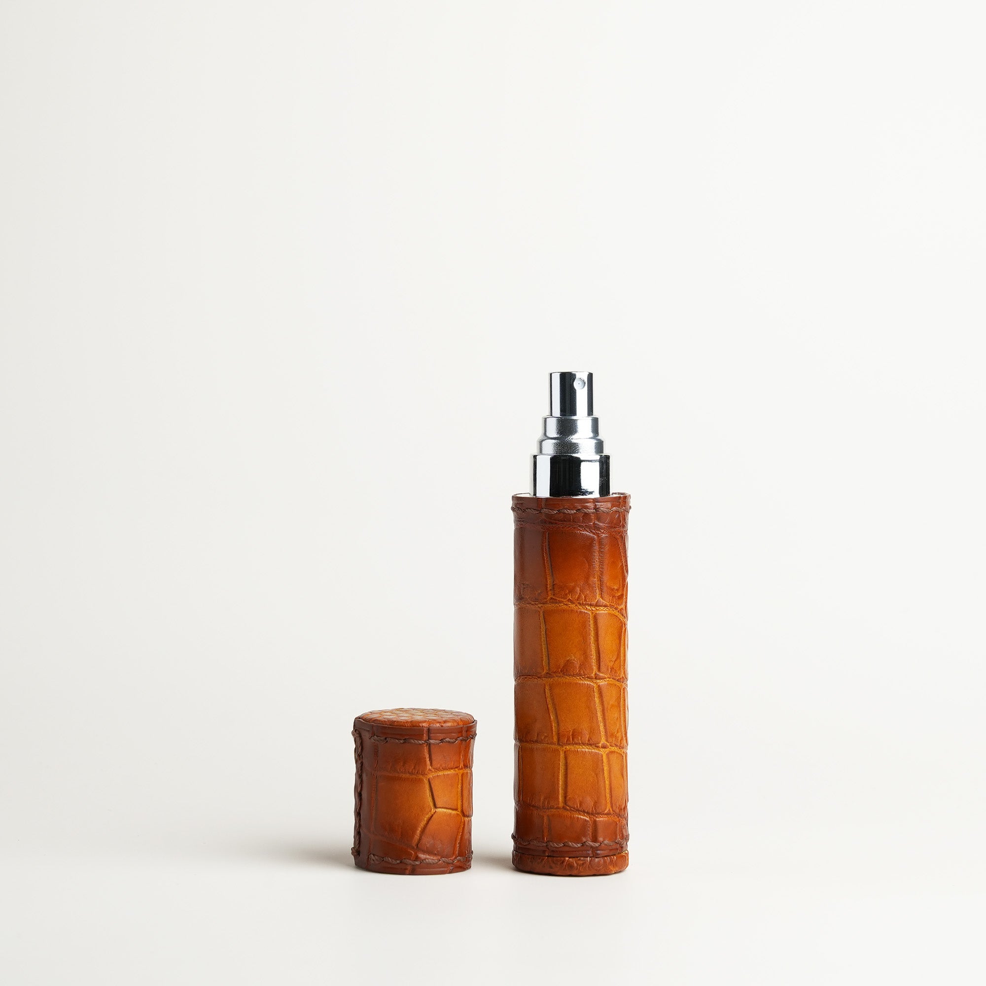 Tan Alligator Leather Perfume Case