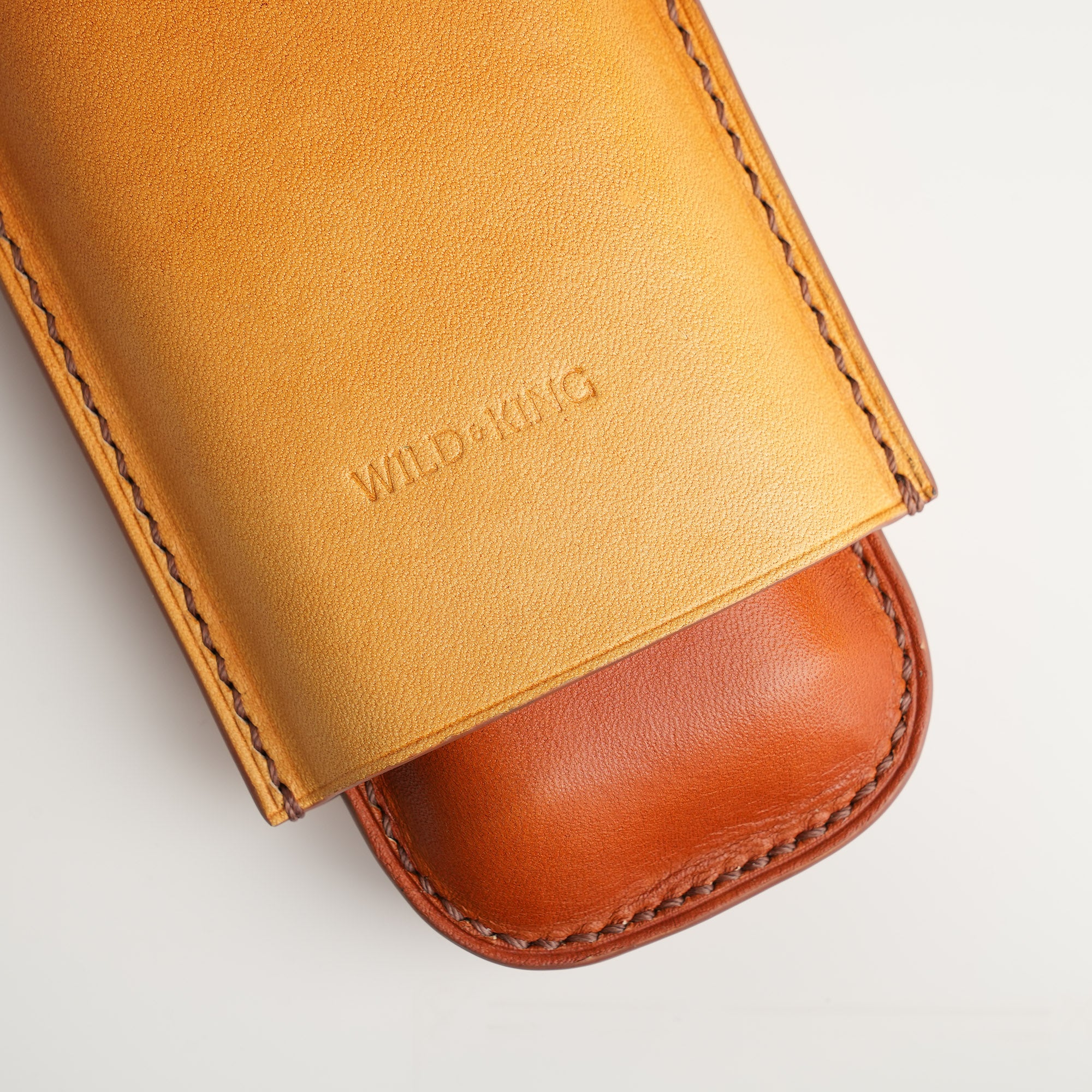 Tan Cigarettes Case Holder - Patina Finish