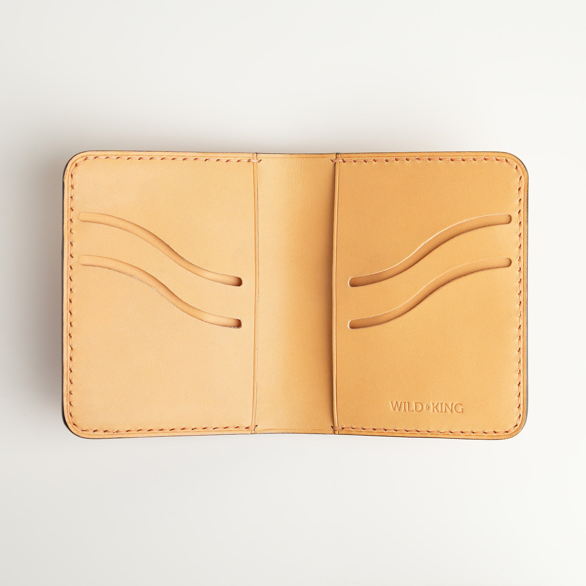Tan Leather Dualfold Wallet - Fox Design
