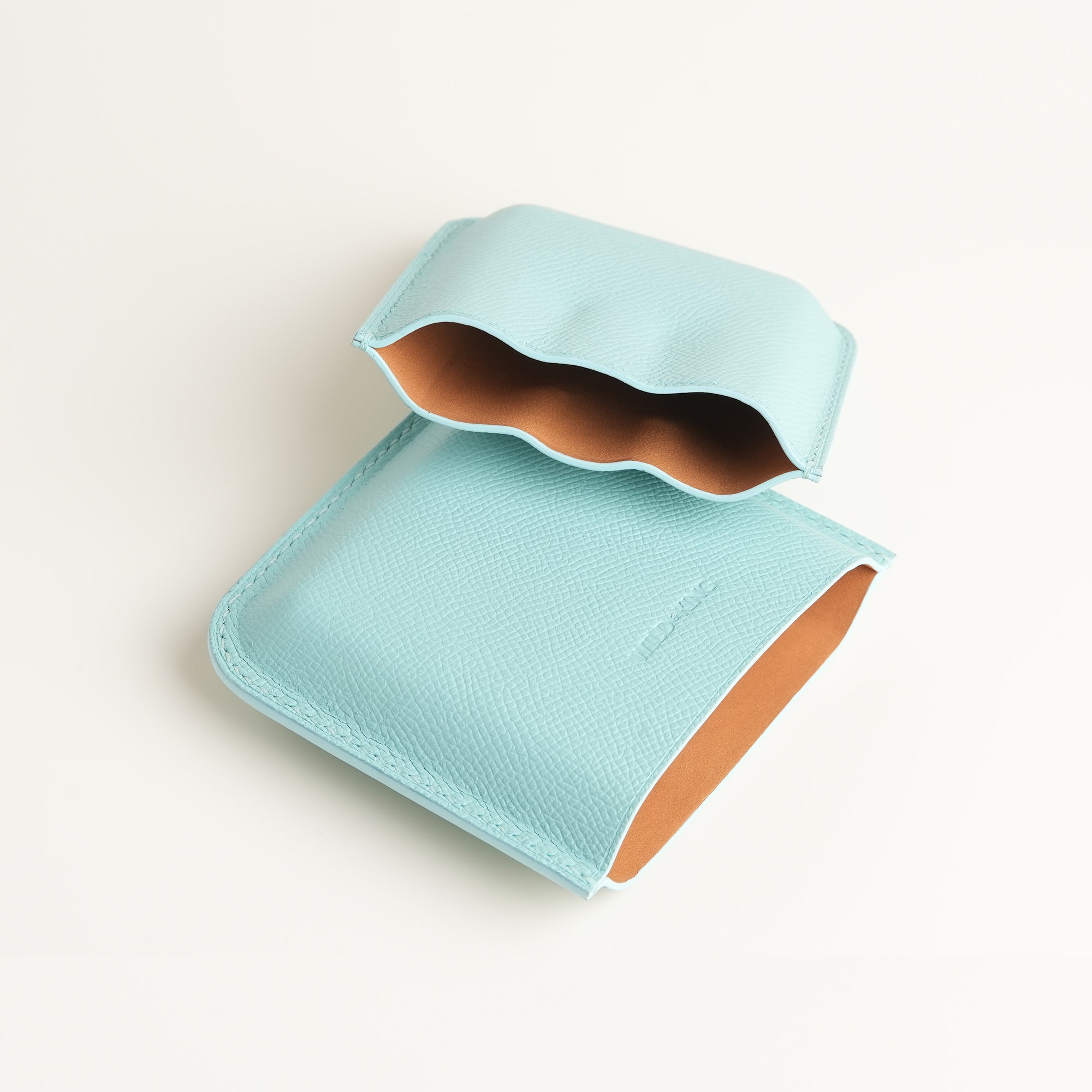Turquoise Epsom Leather Cigarettes Case Holder - Mini Case