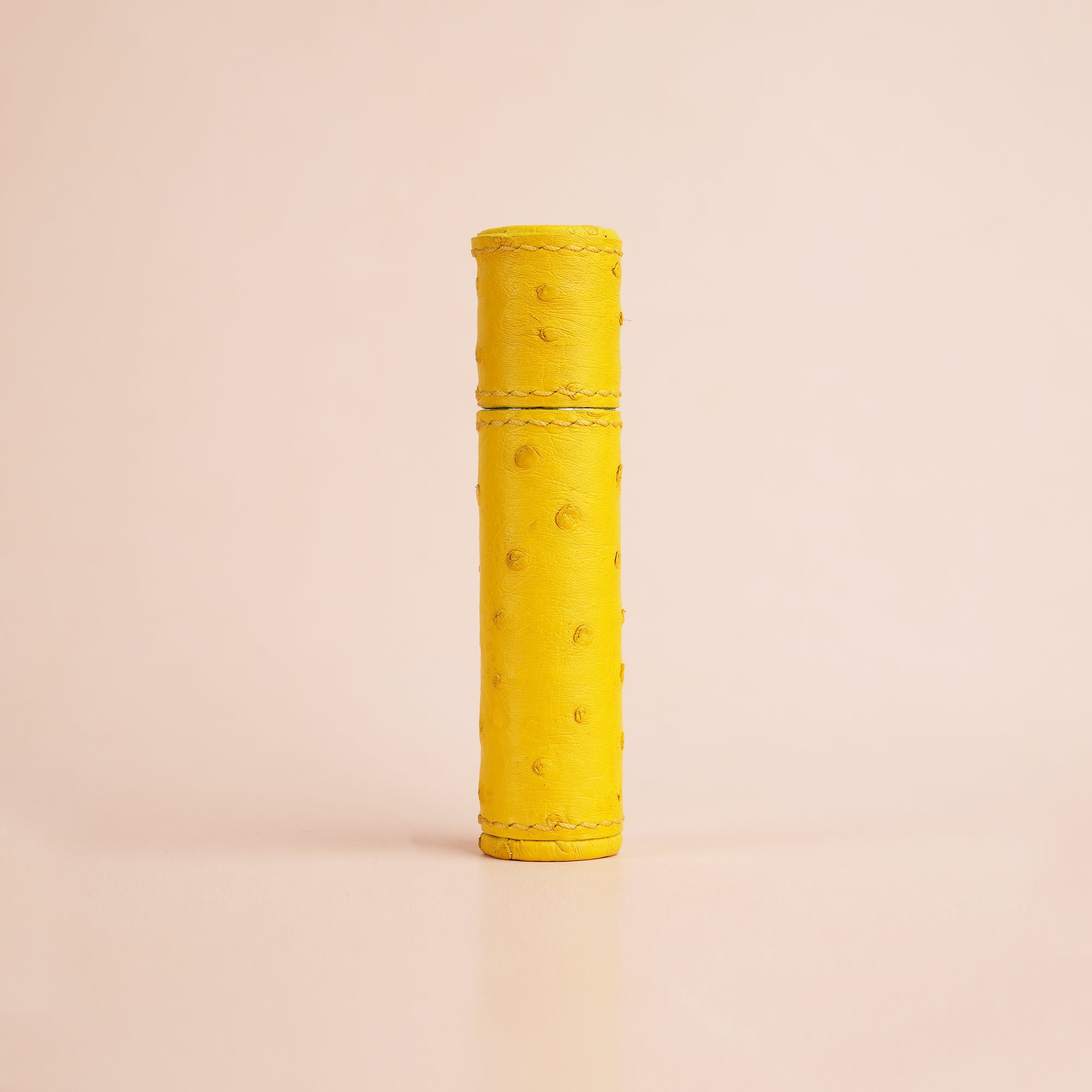 Yellow Ostrich Leather Perfume Case